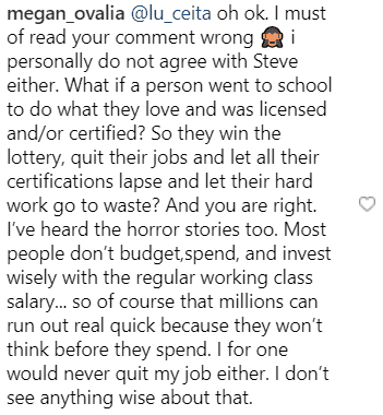 Screenshot of user's comment on Steve Harvey's video. | Photo: Instagram/Steve Harvey Talk Show