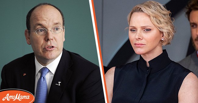 [Left] Prince Albert during an interview; [Right] Princess Charlene at an event | Source: Getty Images