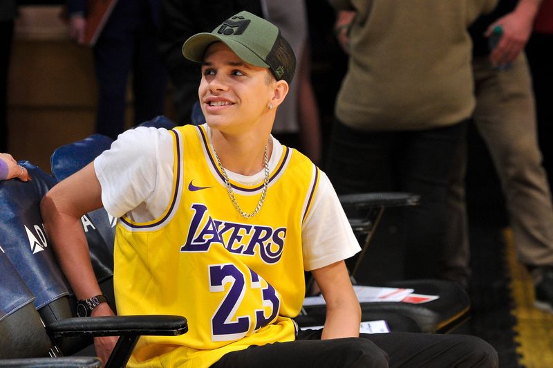 Romeo Beckham during a basketball game between the Los Angeles Lakers and the Charlotte Hornets at Staples Center on October 27, 2019, in Los Angeles, California. | Source: Getty Images