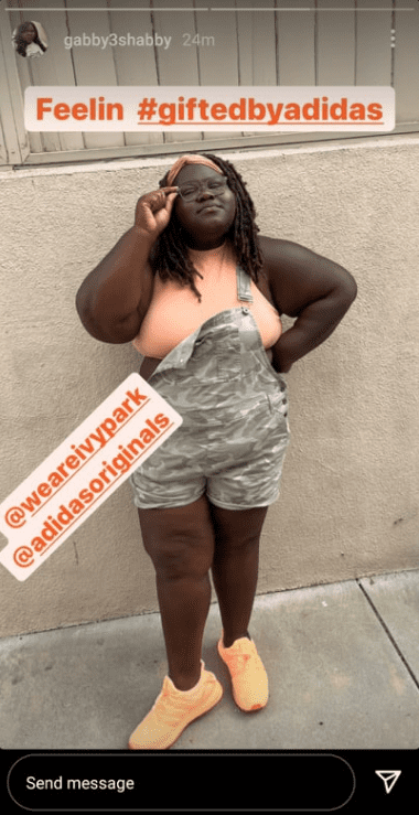 Popular actress, Gabby Sidibe showing off her gorgeous curves on her Instagram story | Photo: Instagram/gabby3shabby