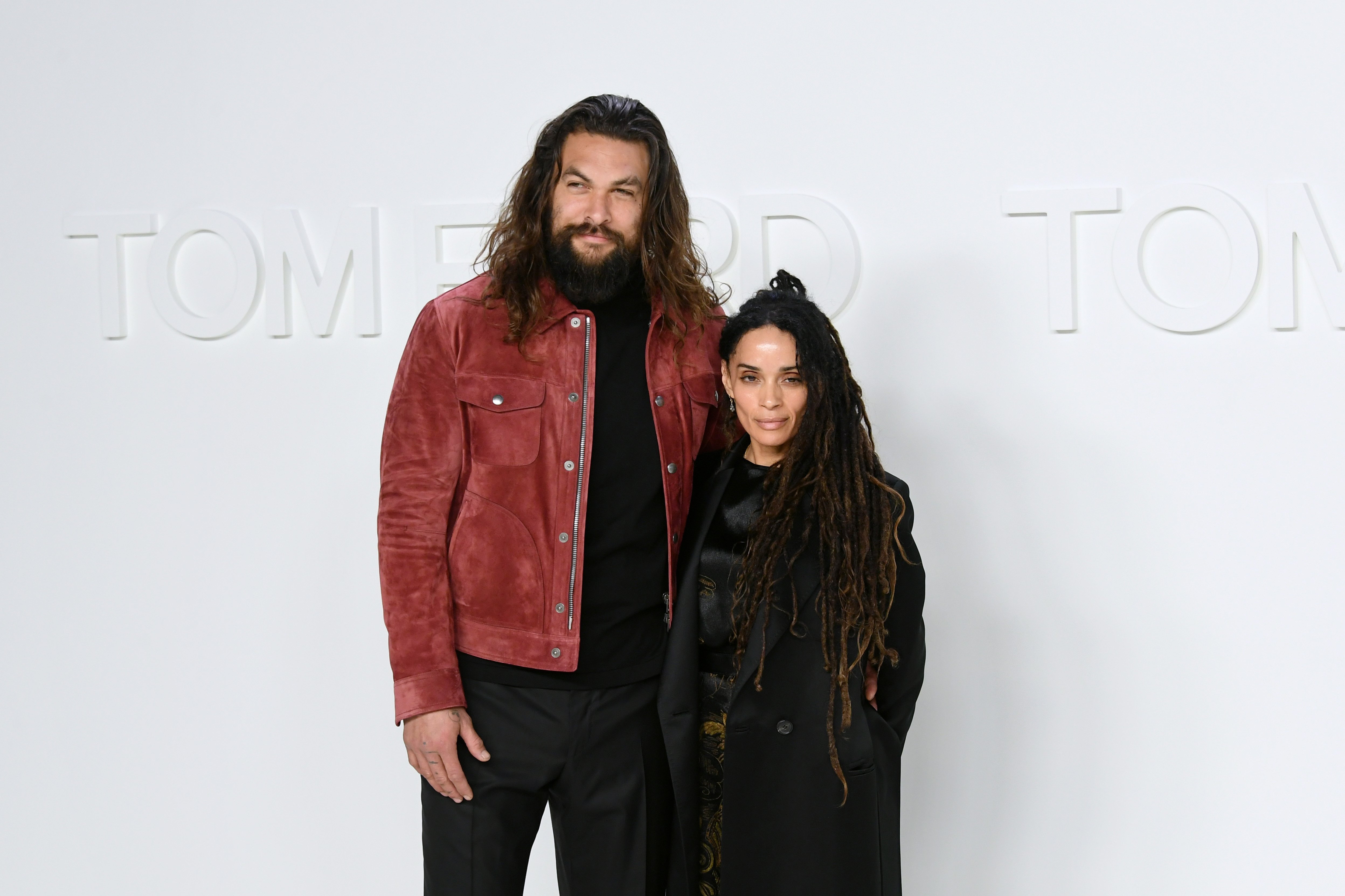 Jason Momoa and ﻿Lisa Bonet at the Tom Ford AW20 Show on February 7, 2020, in Hollywood, California. | Source: Getty Images