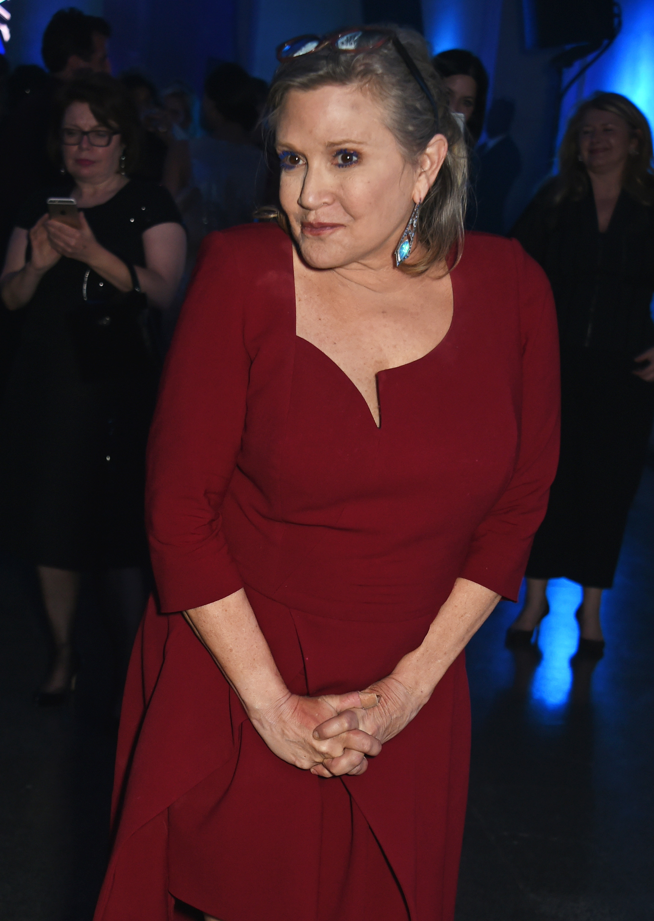Carrie Fisher attends the after party following the European Premiere of "Star Wars: The Force Awakens" in London, England, on December 16, 2015. | Source: Getty Images