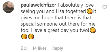 A fan's comment on Momoa's post showing happiness for seeing the couple riding together | Source: Instagram/prideofgypsies