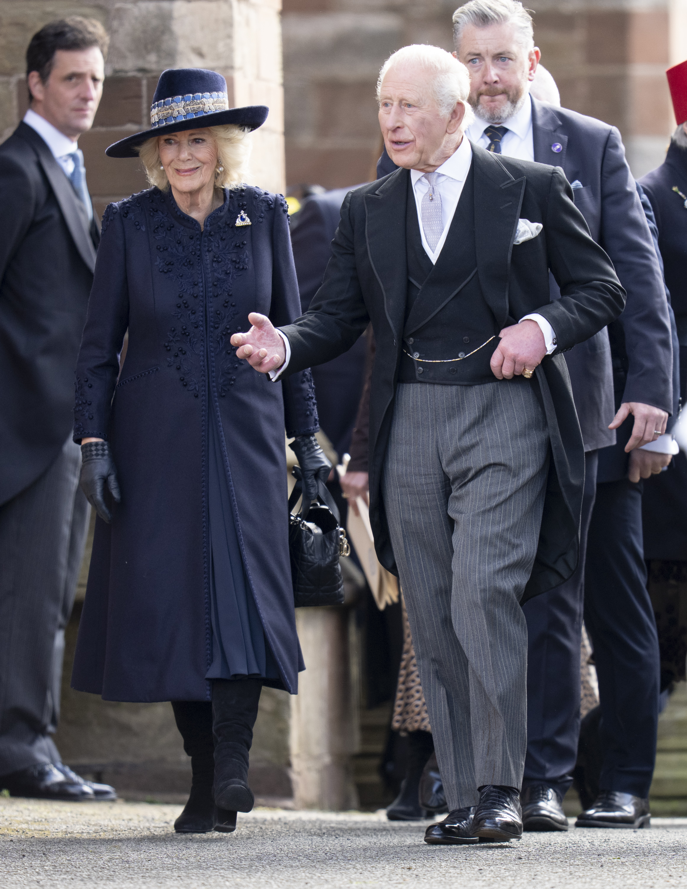 King Charles III and Queen Camilla at the Royal Maundy Service at St Asaph Cathedral on 2 April 2026 in St Asaph, Wales. | Source: Getty Images