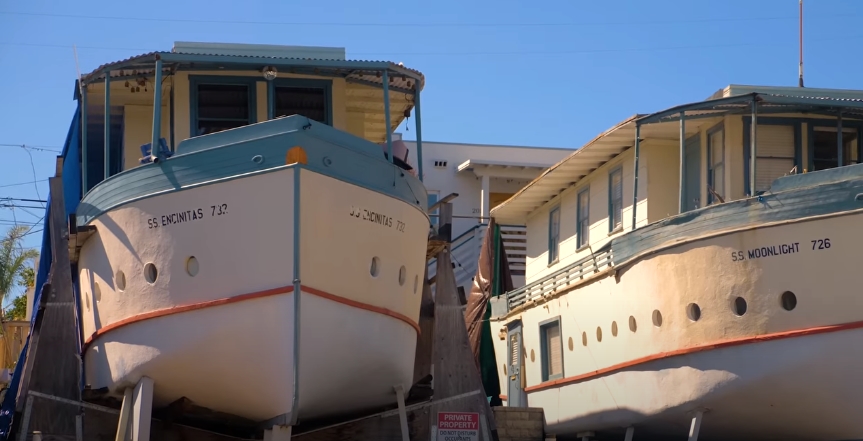 The Boat Houses — Encinitas, California, USA | Source: youtube.com/Oddity Odysseys