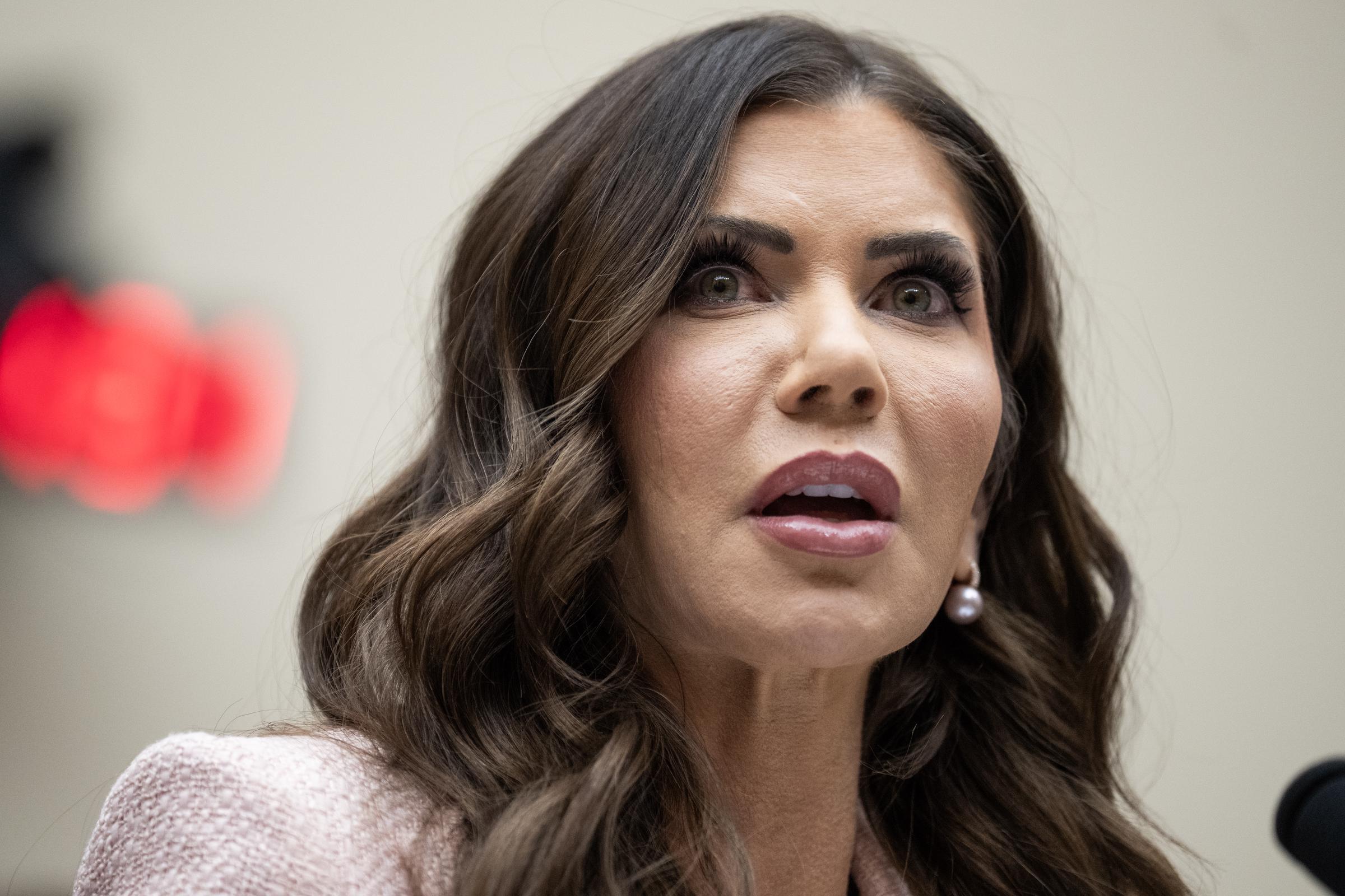 Kristi Noem testifies during a House Judiciary Committee hearing on Capitol Hill in Washington, D.C., on March 4, 2026 | Source: Getty Images