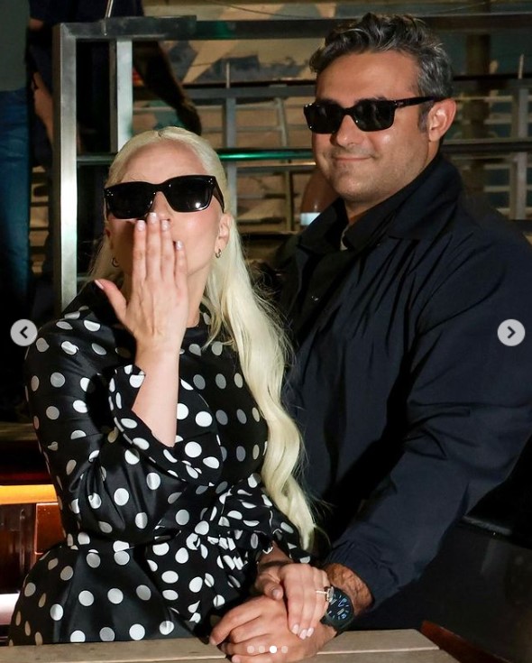 Lady Gaga and Michael Polansky during the 81st Venice International Film Festival on September 2, 2024, in Italy | Source: Instagram/entertainmenttonight