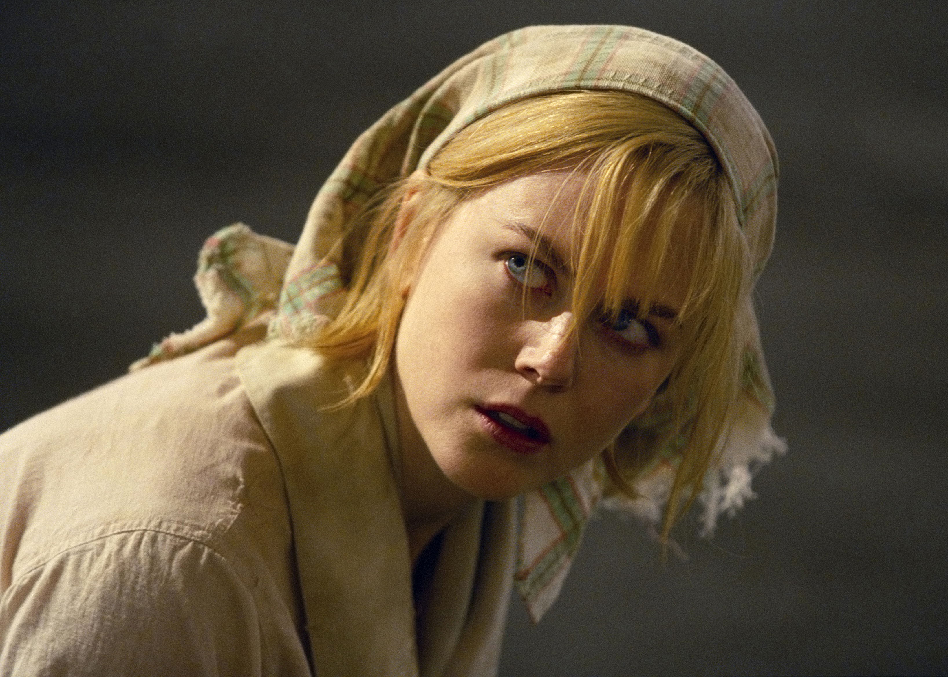 Nicole Kidman as Grace Margaret Mulligan in "Dogville", directed by Lars Von Trier in Trollhättan, Sweden in 2002. | Source: Getty Images