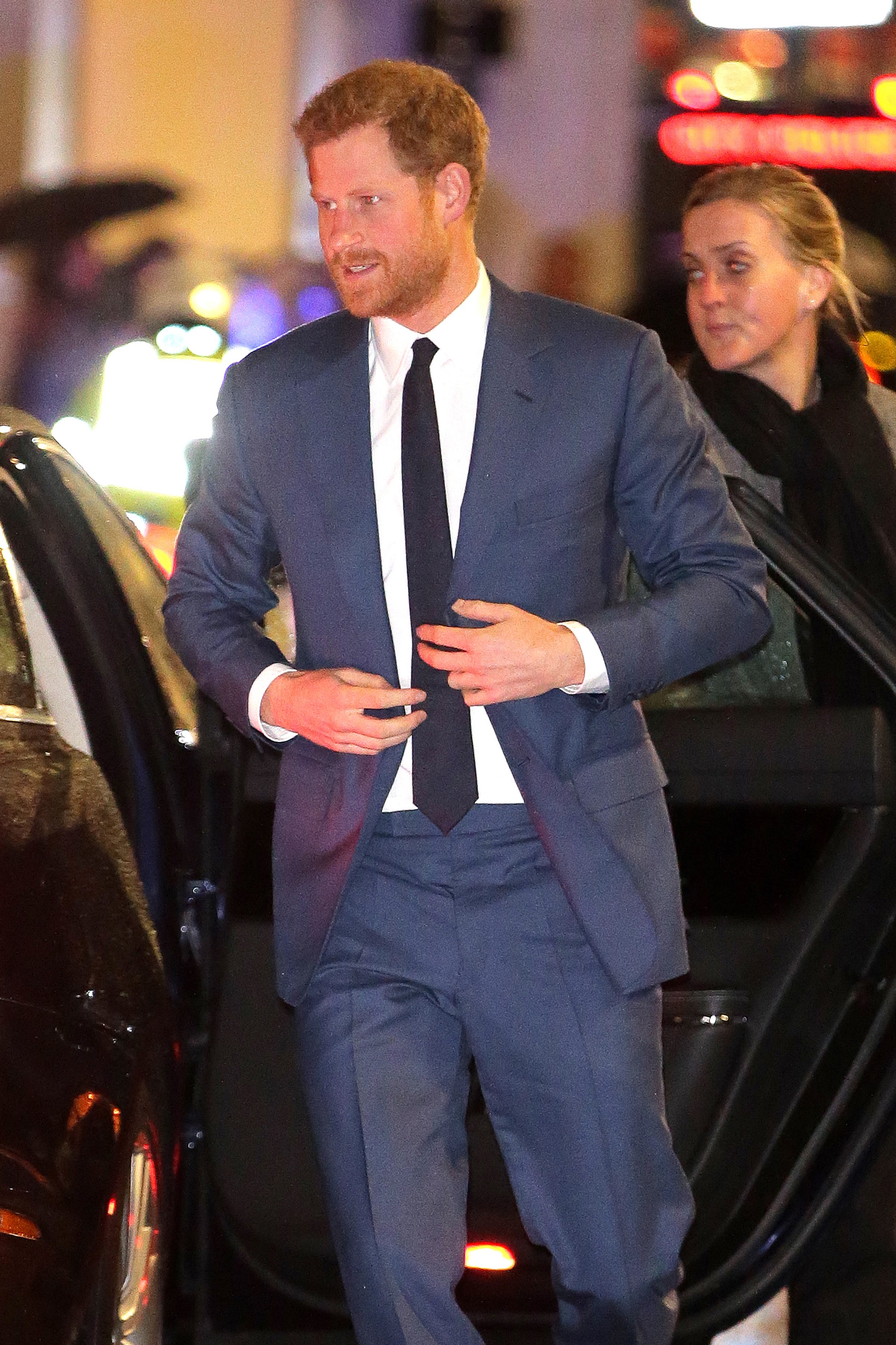 Prince Harry arrives for the Endeavour Fund Awards Ceremony at Goldsmiths Hall on February 1, 2018, in London, England. | Source: Getty Images