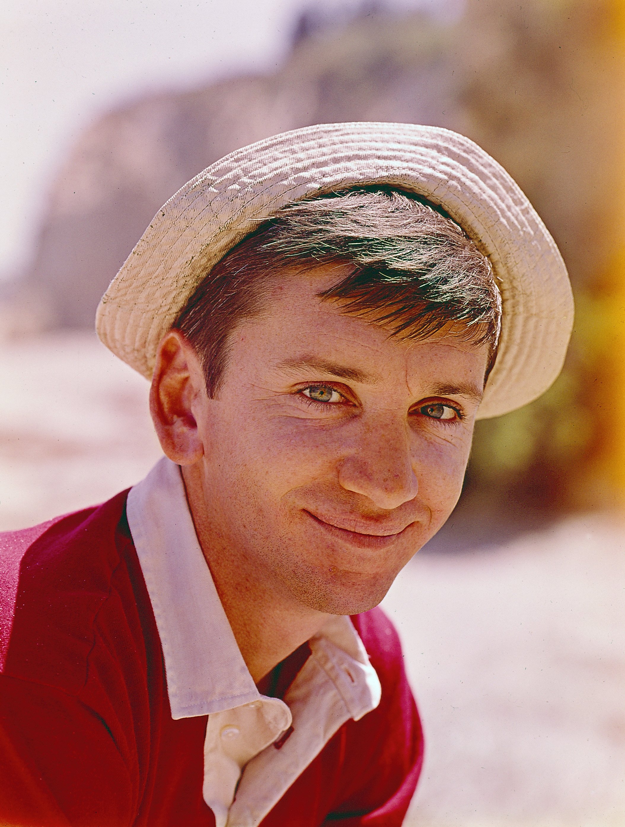 Bob Denver poses in costume as Gilligan in the television situation comedy " Gilligan's Island" in 1965. | Source: Getty Images