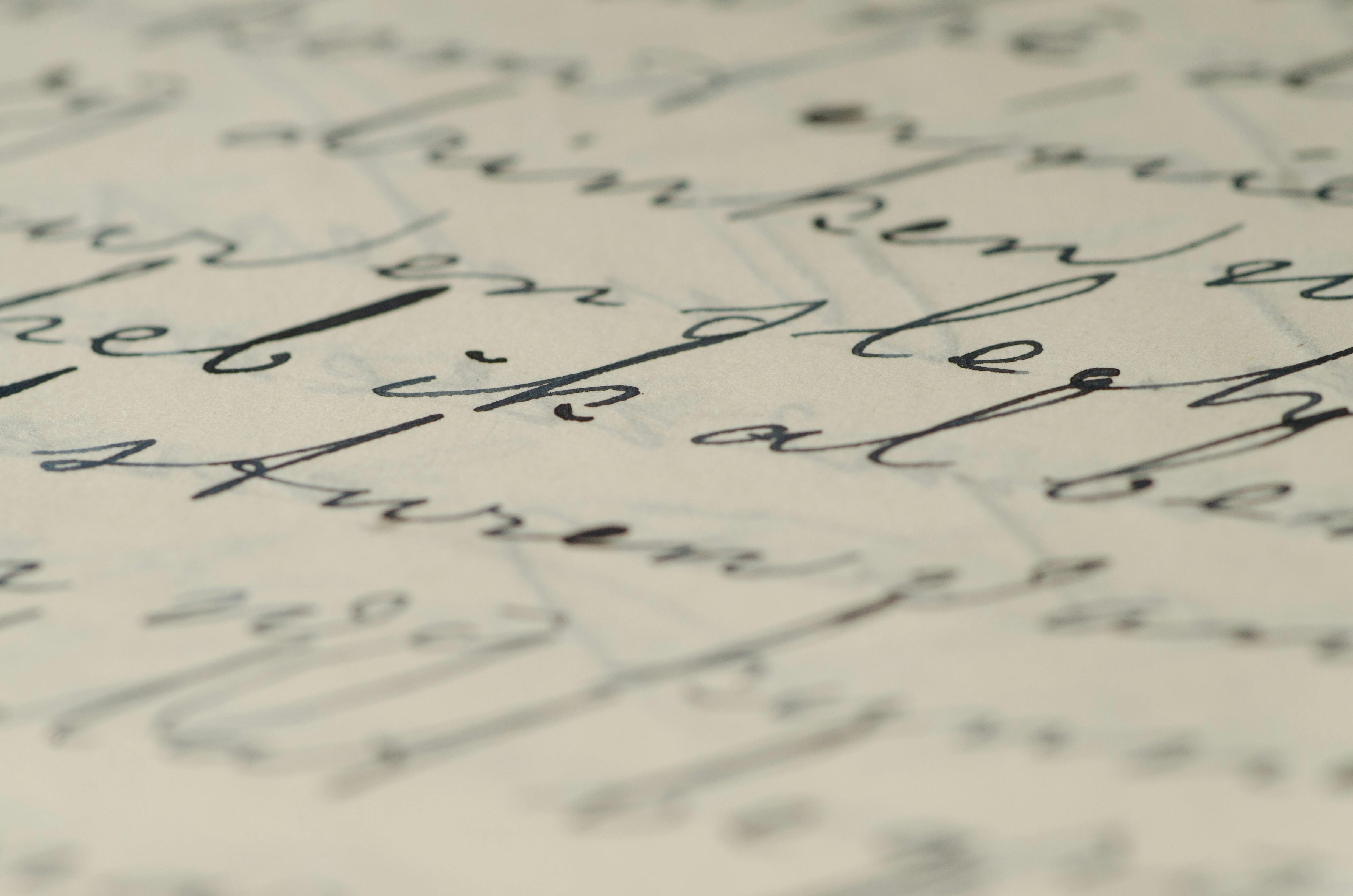 Words in a letter. For illustration purposes only | Source: Pexels
