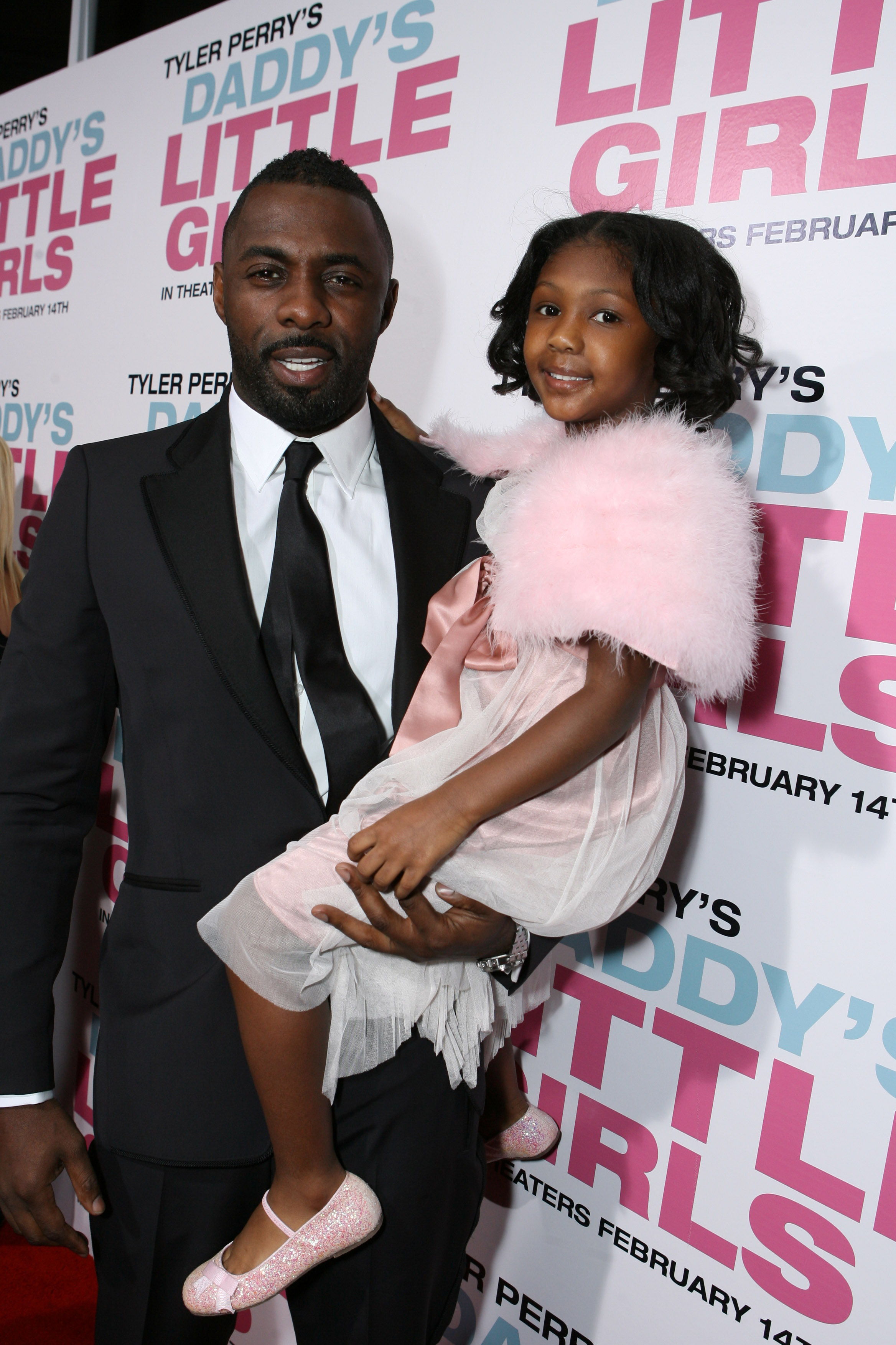 Idris Elba and daugther Isan during Lionsgate Presents the Los Angeles Premiere of Tyler Perry's "Daddy's Little Girls" at ArcLight Cinerama Dome in Hollywood on February 7, 2007. | Source: Getty Images