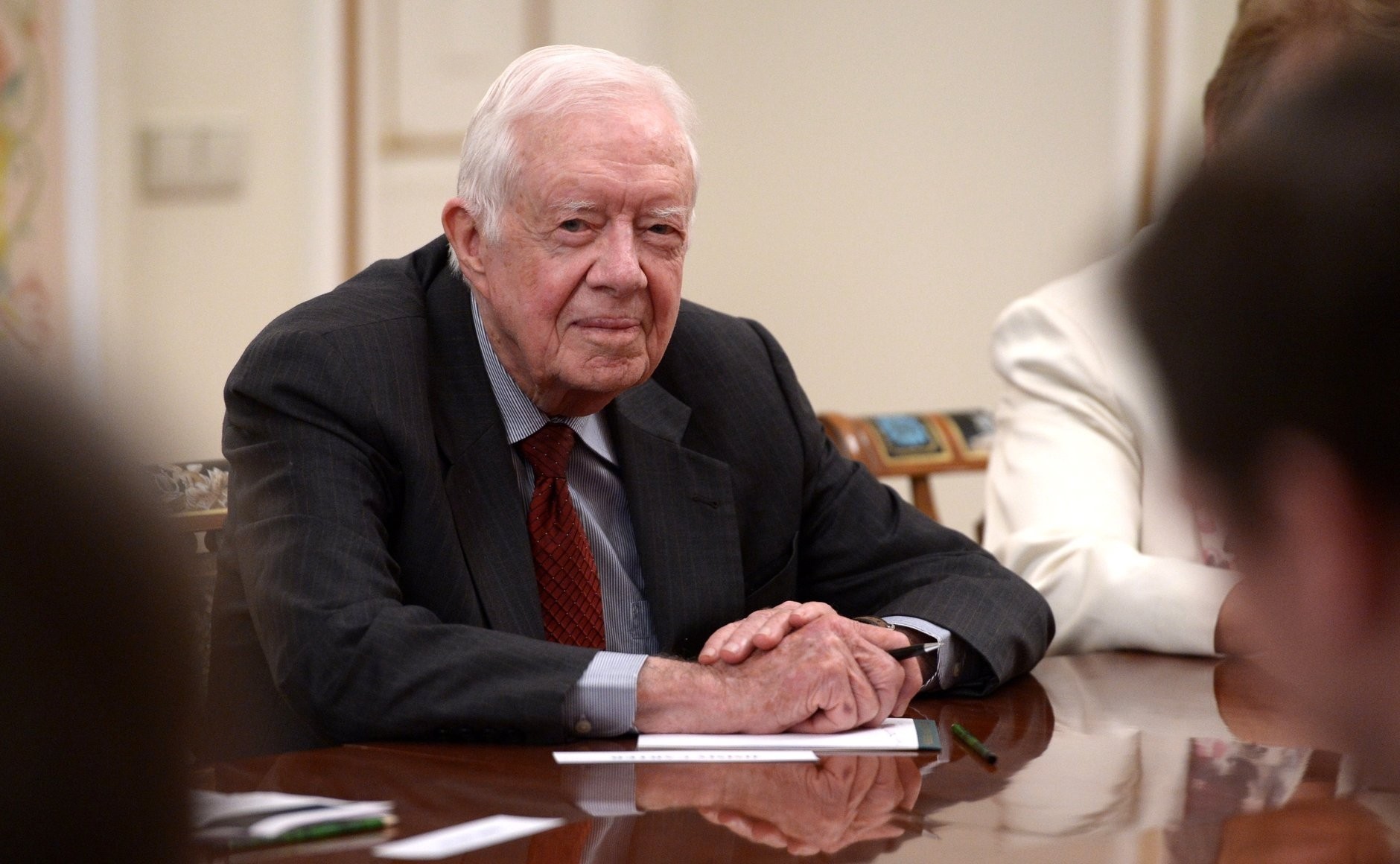 Former US President Jimmy Carter attending a meeting in Moscow, Russia on April 29, 2015 | Source: Getty Images