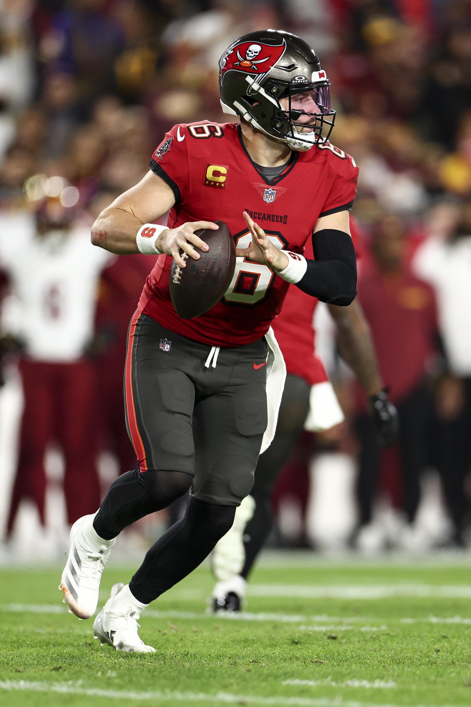 Baker Mayfield #6 of the Tampa Bay Buccaneers on January 12, 2025, in Tampa, Florida | Source: Getty Images