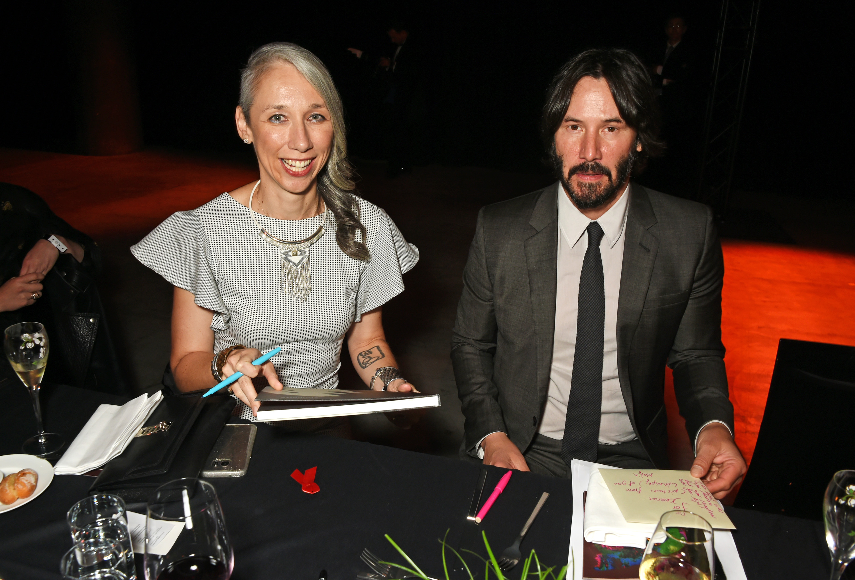 Keanu Reeves and Alexandra Grant attend the UNAIDS Gala during Art Basel 2016 at Design Miami/ Basel in Basel, Switzerland. | Source: Getty Images
