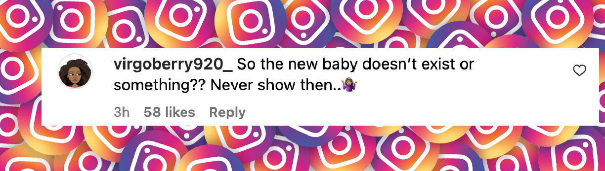 A fan expressing curiosity about Serena Williams' second child | Source: Instagram/serenawilliams