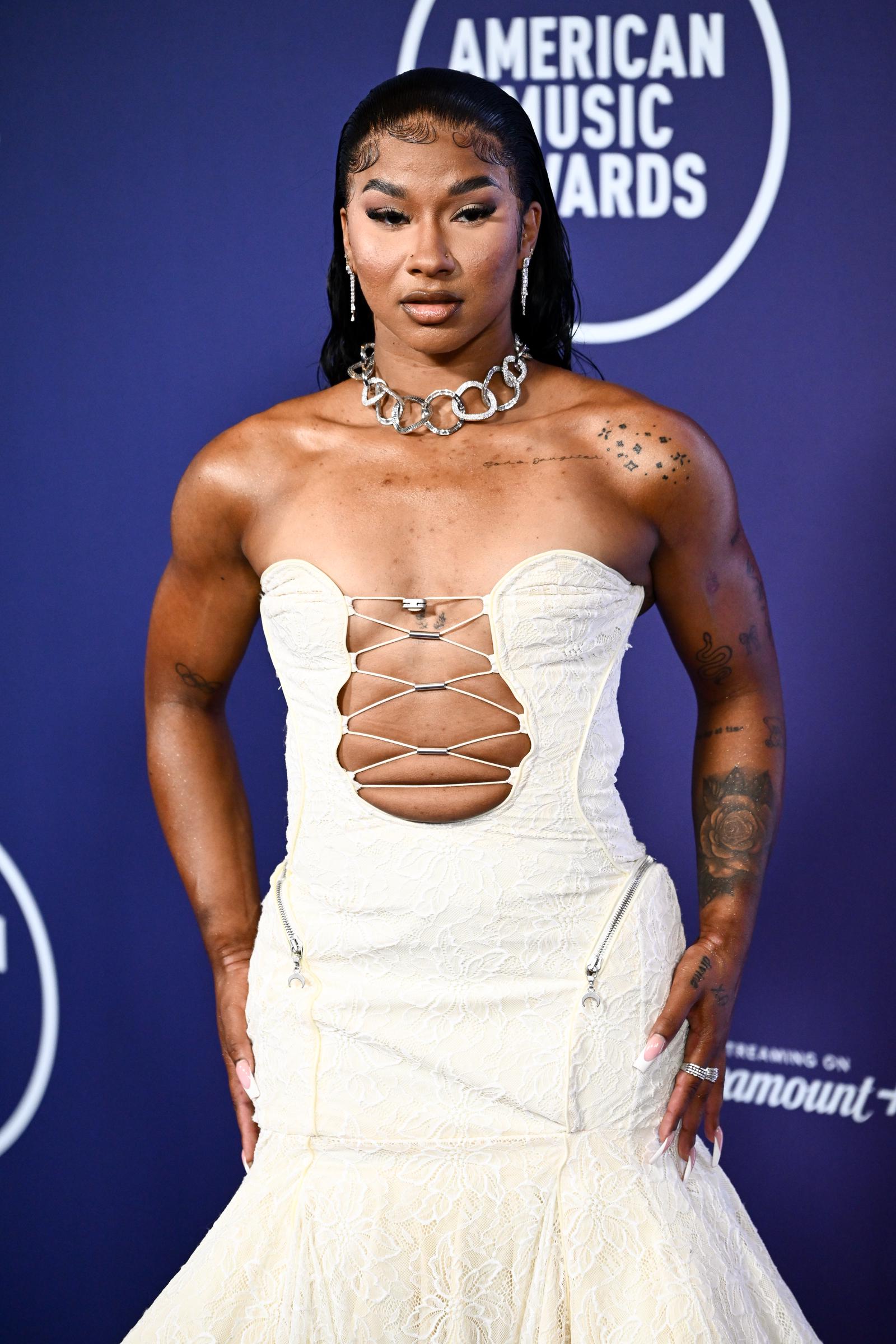 Jordan Chiles at the 2025 American Music Awards on May 26 in Las Vegas, Nevada. | Source: Getty Images