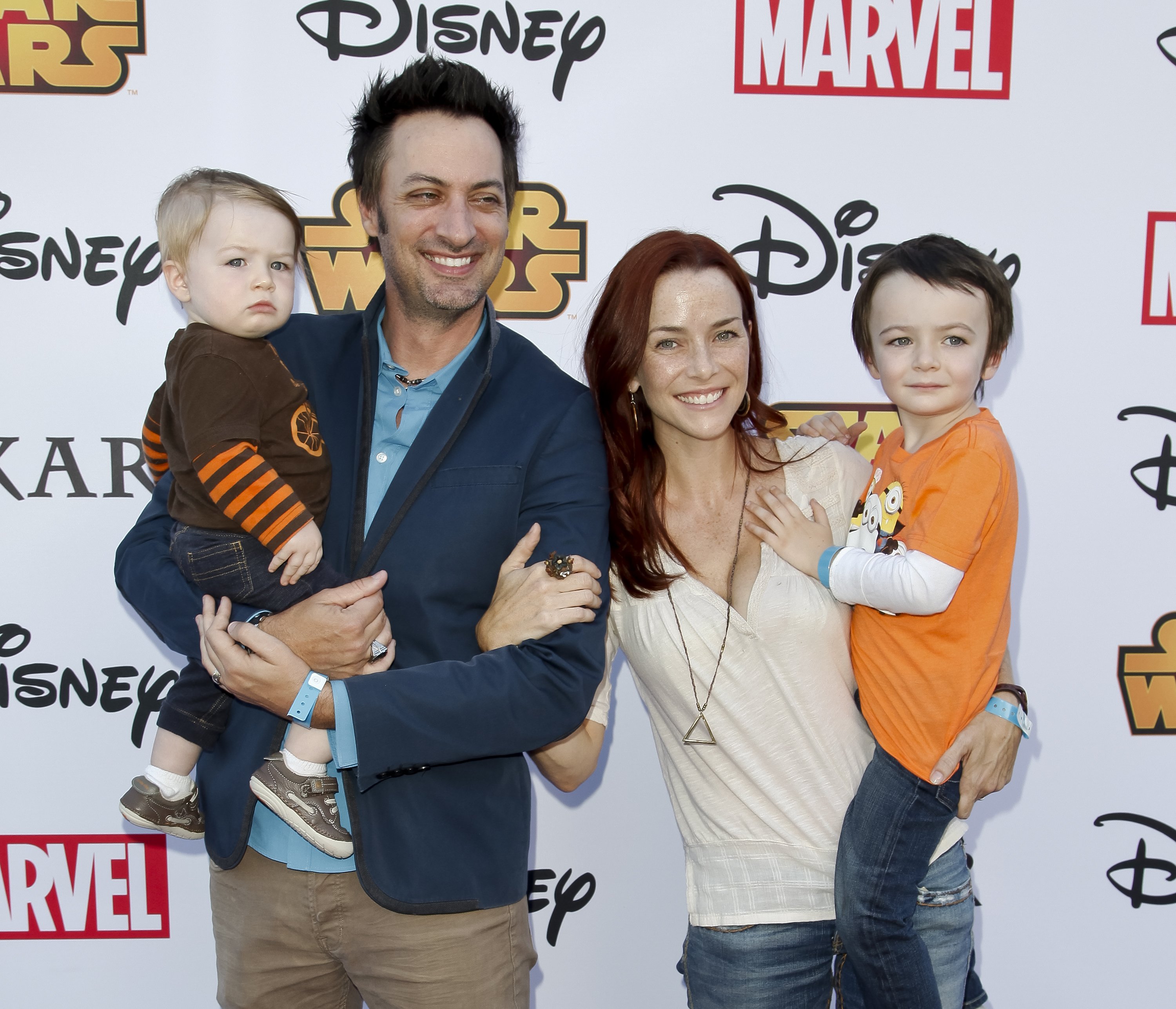 Stephen Full, Annie Wersching and their children attend the Disney's VIP Halloween event at Disney Consumer Products Campus on October 1, 2014, in Glendale, California. | Source: Getty Images
