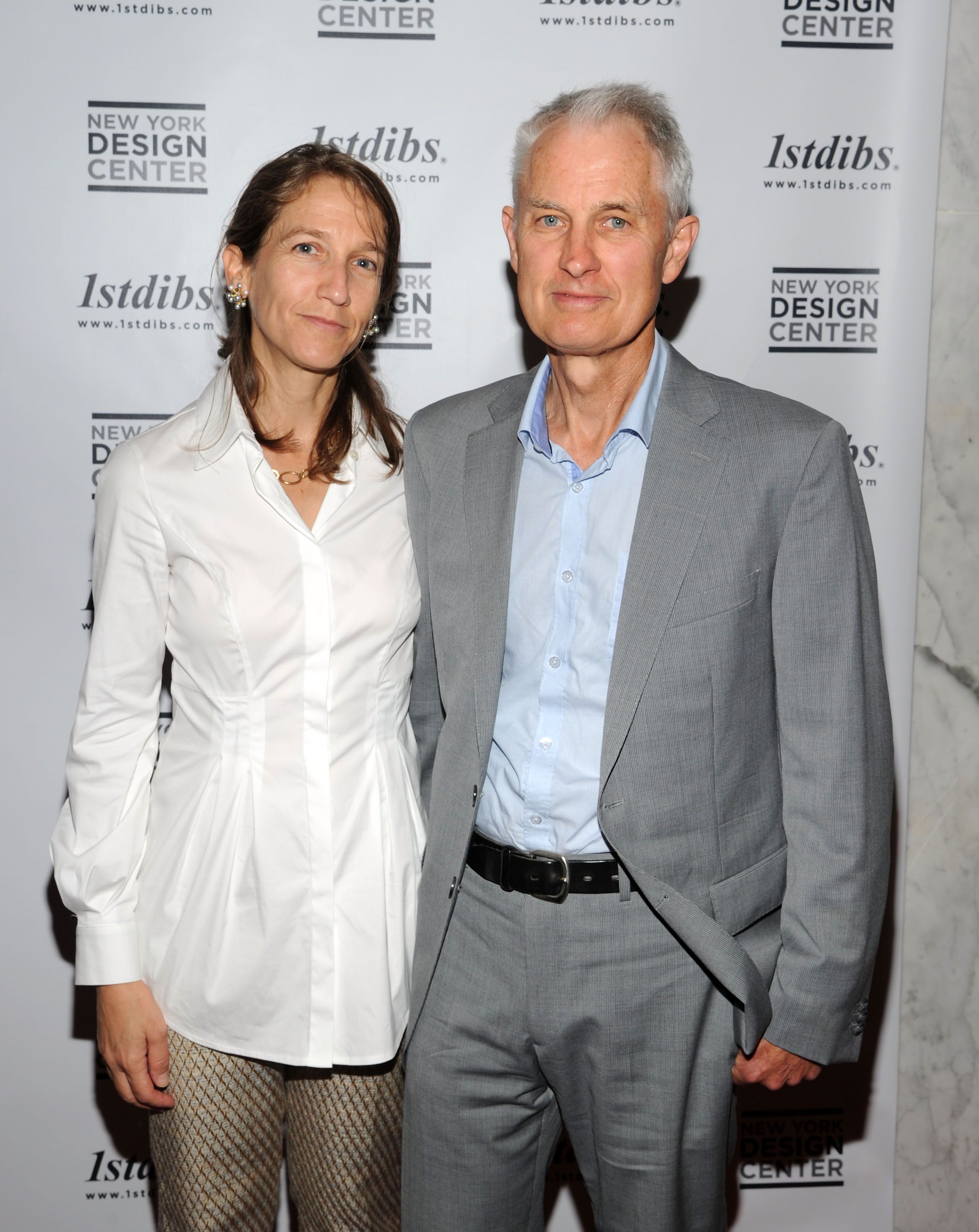 Stan Stokowski and Emily Goldstein during the "The World Of Gloria Vanderbilt: Collages, Dream Boxes, And Recent Paintings" Exhibition Opening at 1stdibs Gallery on September 12, 2012, in New York City. | Source: Getty Images