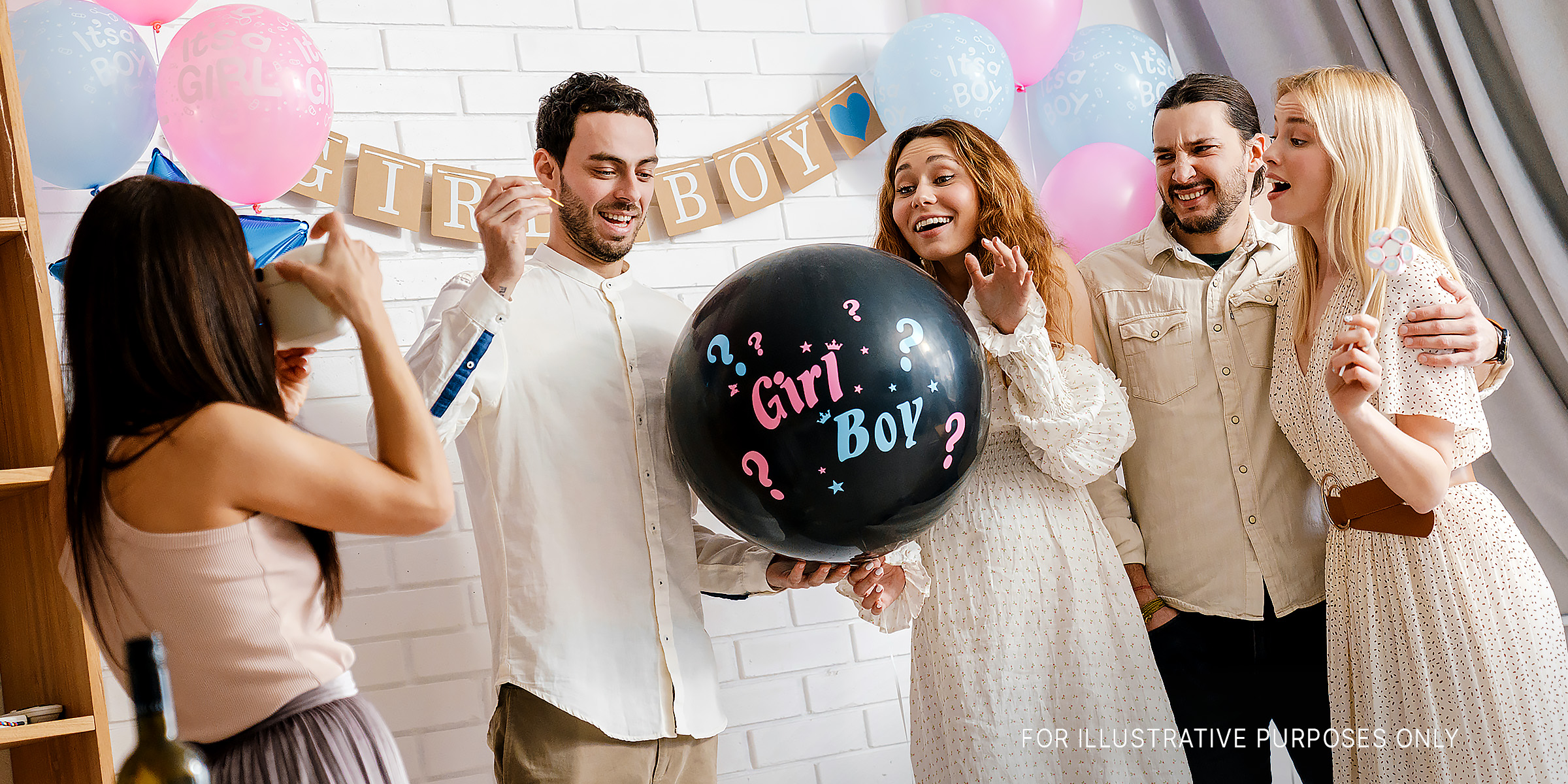 Guests at a gender reveal party | Source: Shutterstock