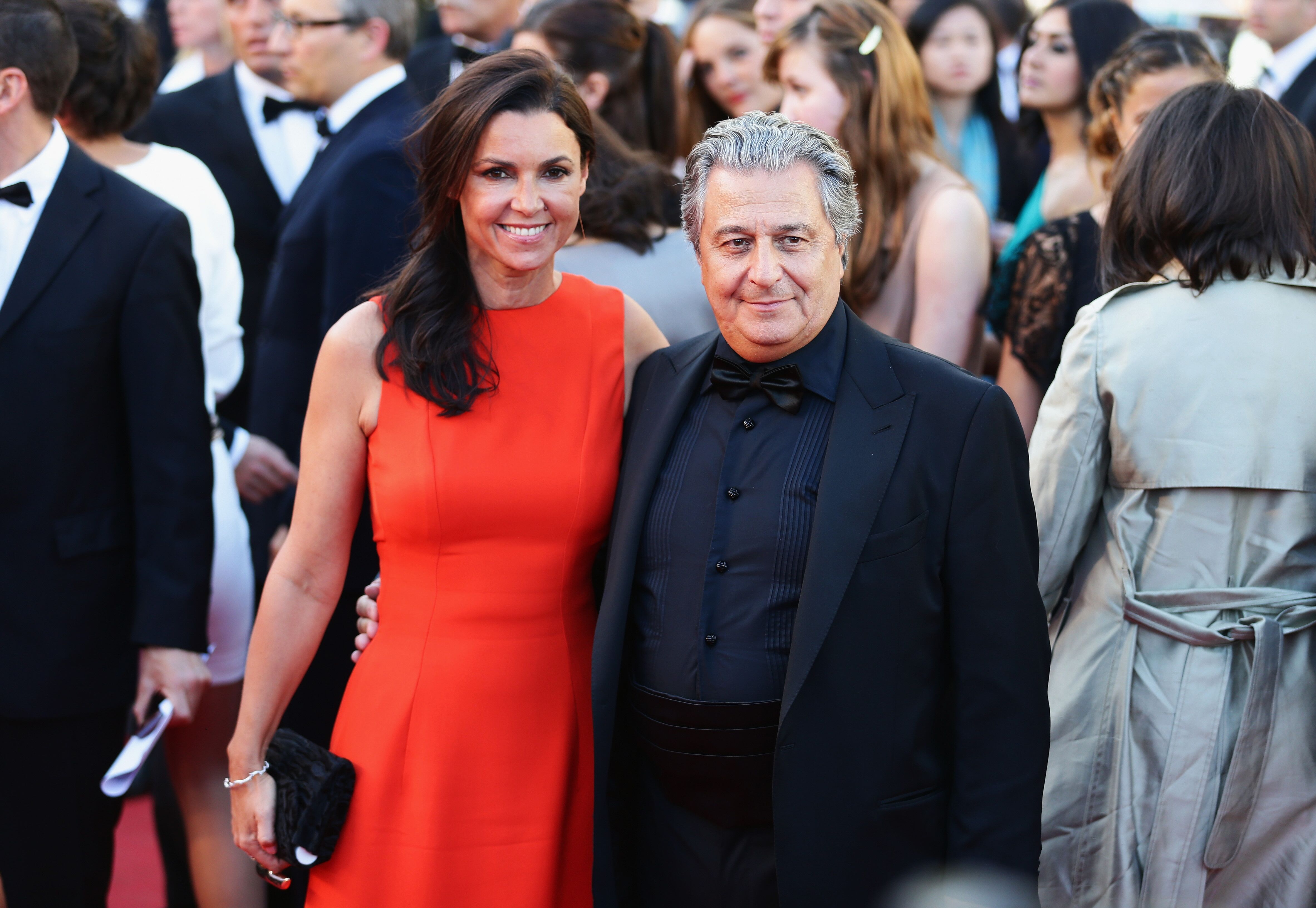 Christian Clavier et Isabelle de Araujo au Palais des Festivals le 24 mai 2013 à Cannes, France. | Photo : Getty Images