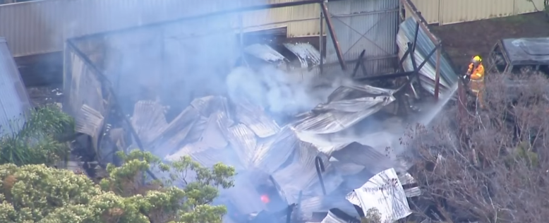 Remains of the burnt house in Moreton Bay Island | Source: Facebook.com/7NEWS Brisbane