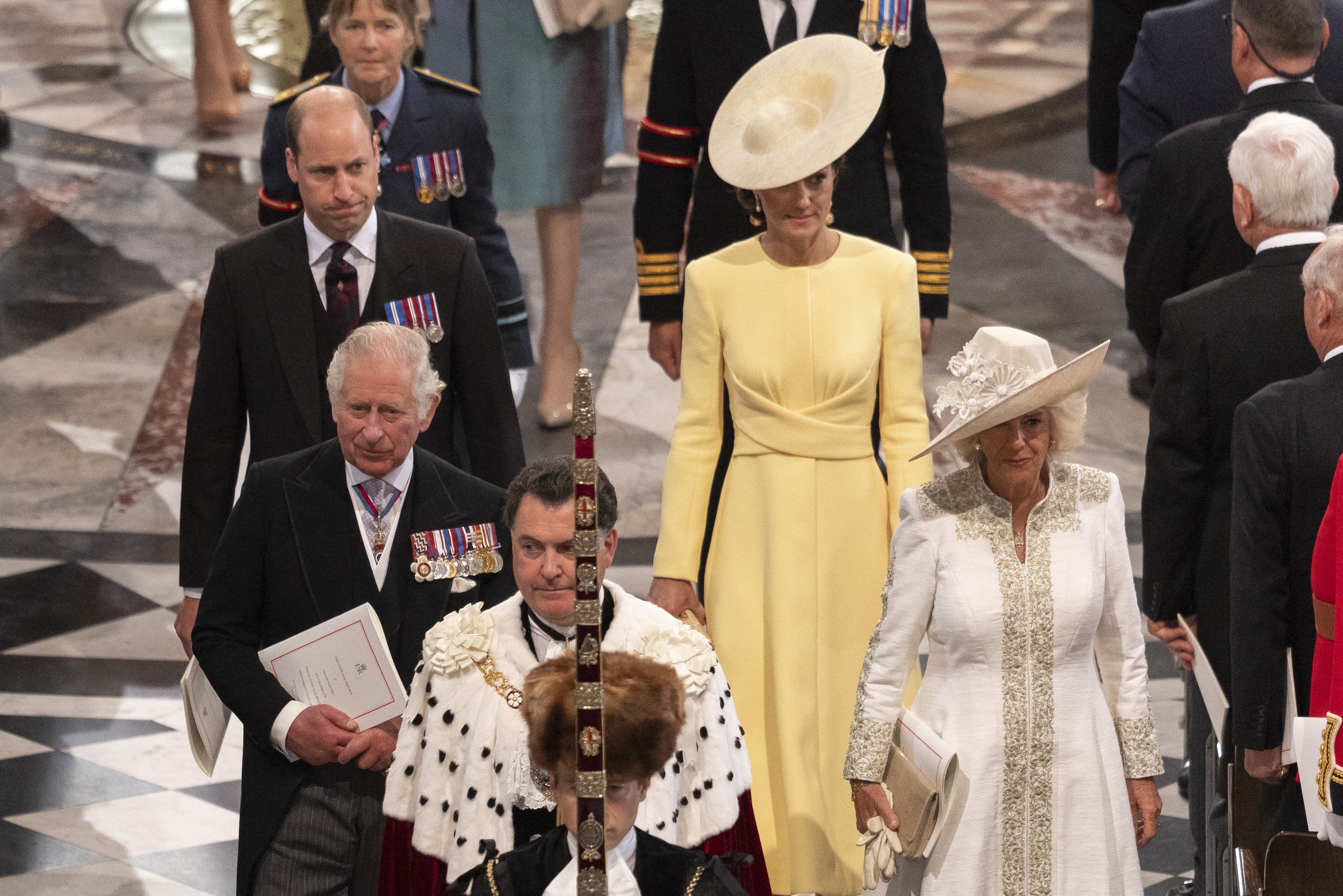 Prince William and Kate, Duke and Duchess of Cambridge, King Charles III, and Camilla, Duchess of Cornwall at the St. Paul's Cathedral on June 3, 2022, in London, England. | Source: Getty Images