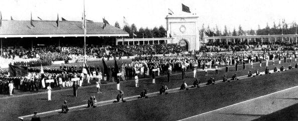 1920 Olympic Games. Antwerp, Belgium. Teams parade at the Opening Ceremony. | Source: Getty Images