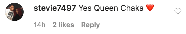 A fan commented on a video of Chaka Khan wearing a gold and diamond crown | Source: Instagram.com/chakaikhan