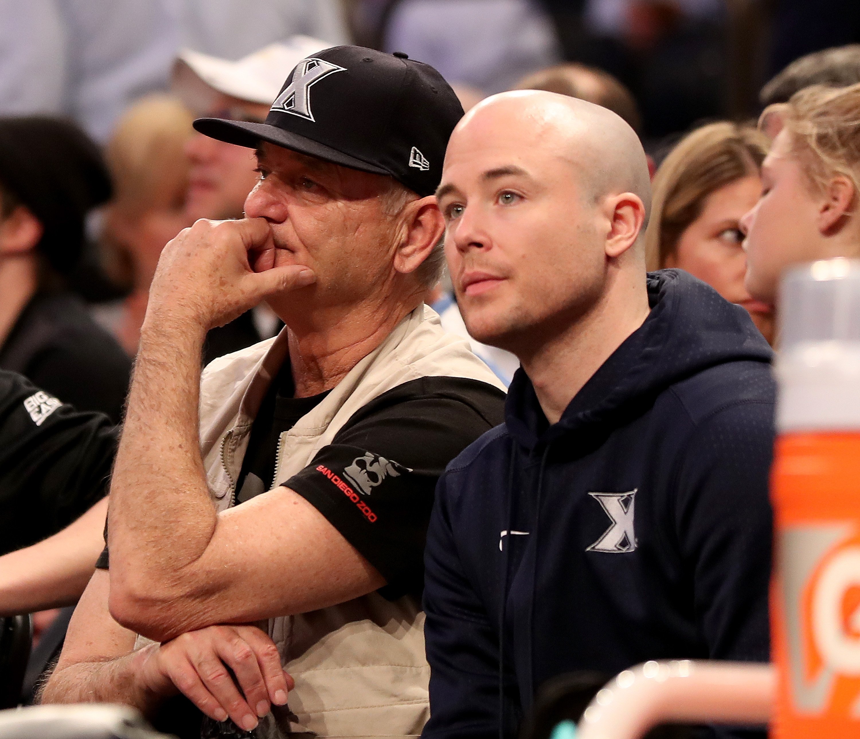 Bill Murray with his son  Luke Murray at the quarterfinals of the Big East Basketball Tournament in 2016 at Madison Square Garden in New York City. | Source: Getty Images