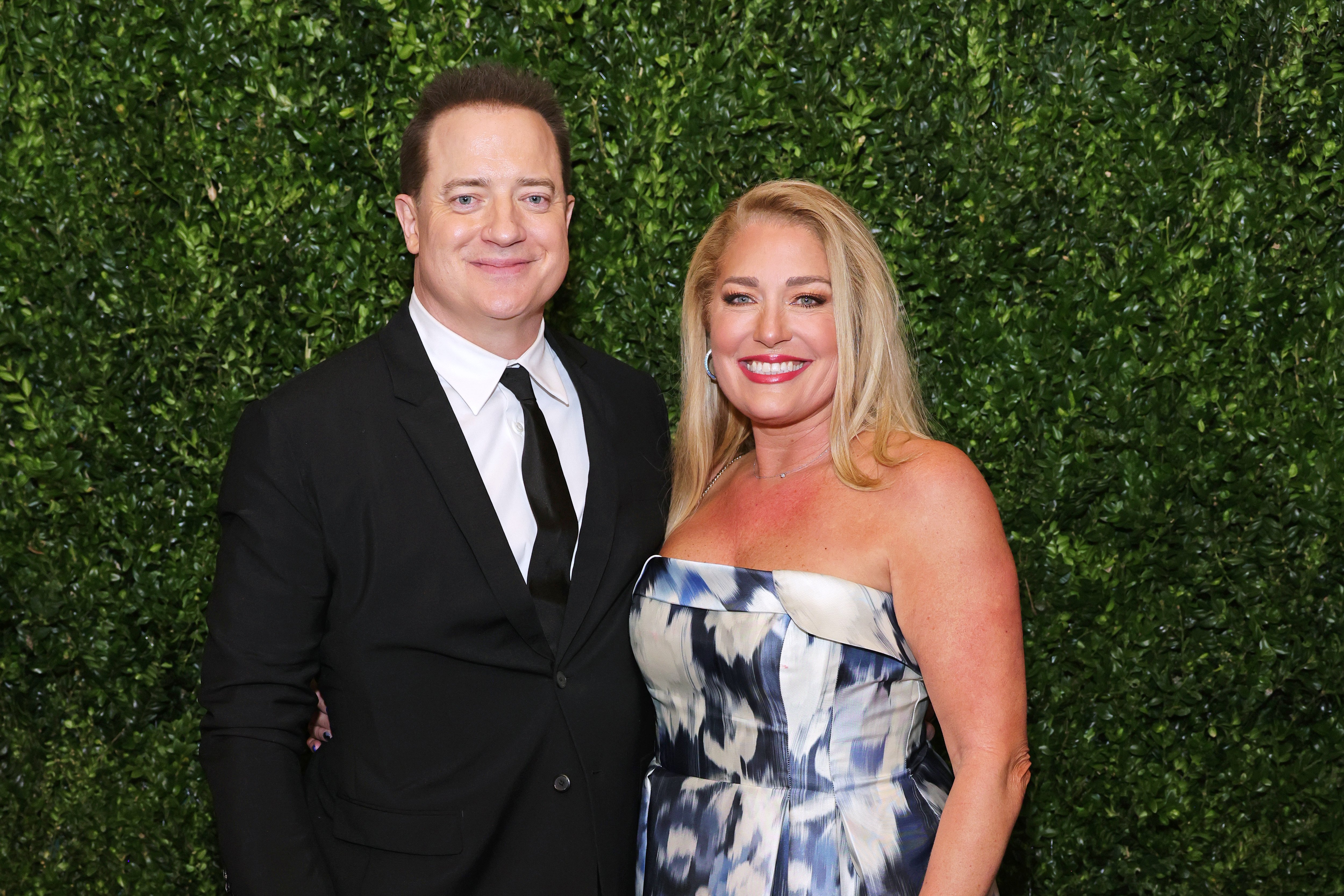 Brendan Fraser and Jeanne Moore attend The Charles Finch & Chanel 2023 Pre-BAFTA Party at 5 Hertford Street on February 18, 2023 in London, England | Source: Getty Images