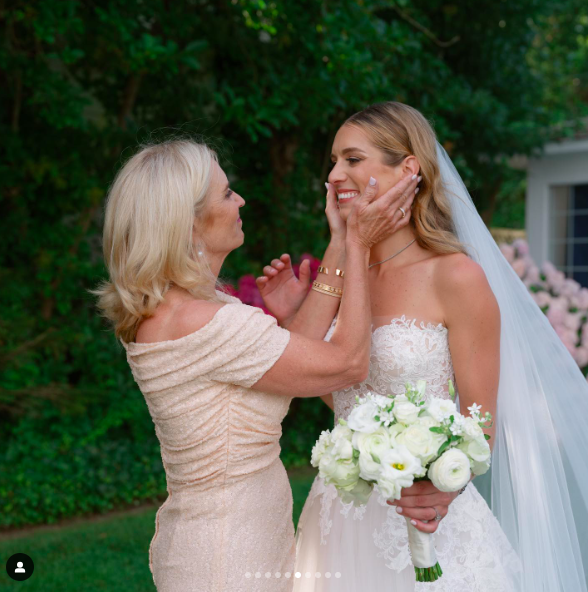 Kerry Kennedy and Mariah Kennedy Cuomo sharing a tender moment during her wedding, posted on July 24, 2024 | Source: Instagram/mariahkennedycuomo