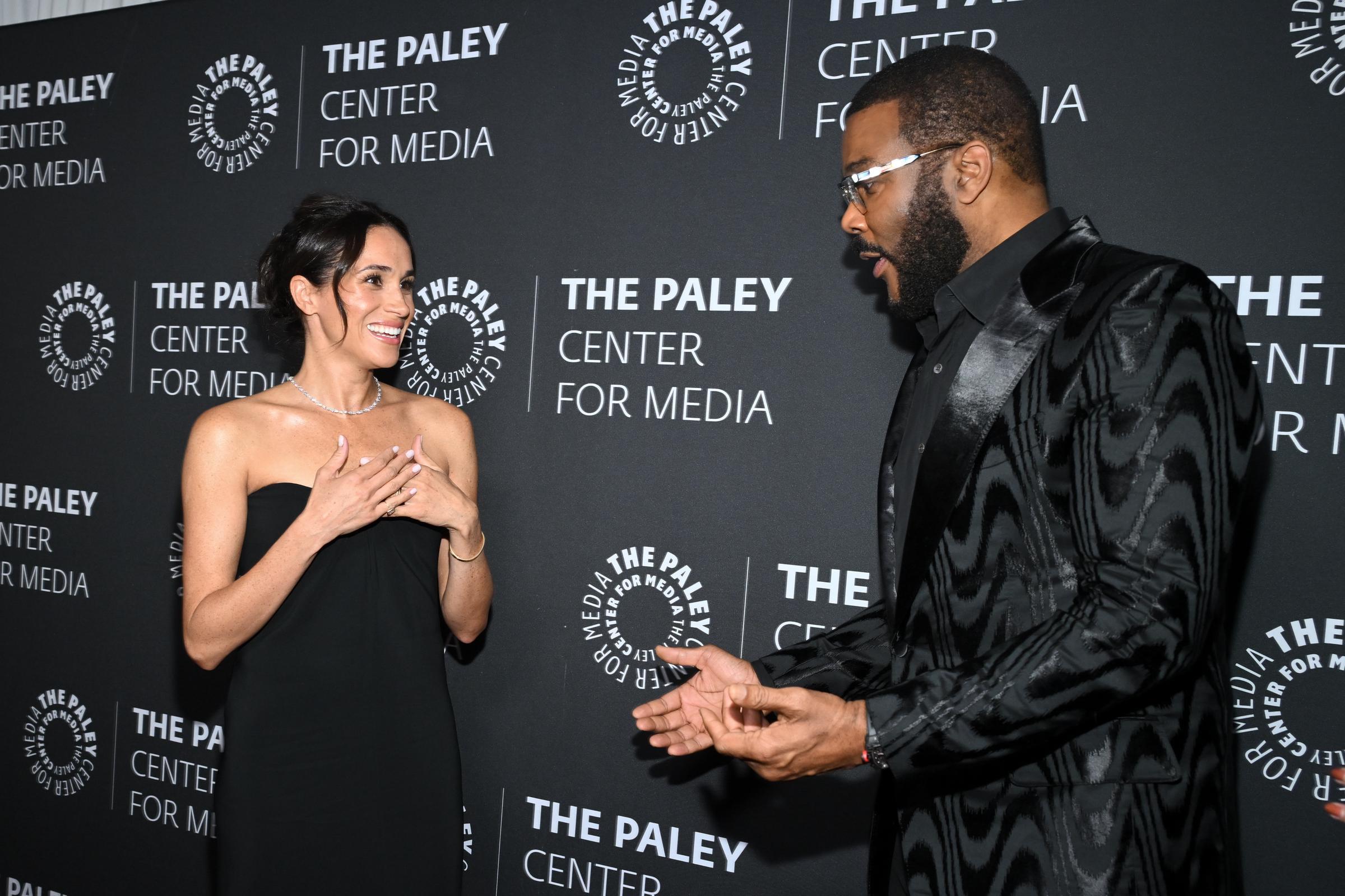 Meghan Markle and Tyler Perry at The Paley Center for Media's Paley Honors Fall Gala Honoring Perry on December 4, 2024, in Beverly Hills, California | Source: Getty Images