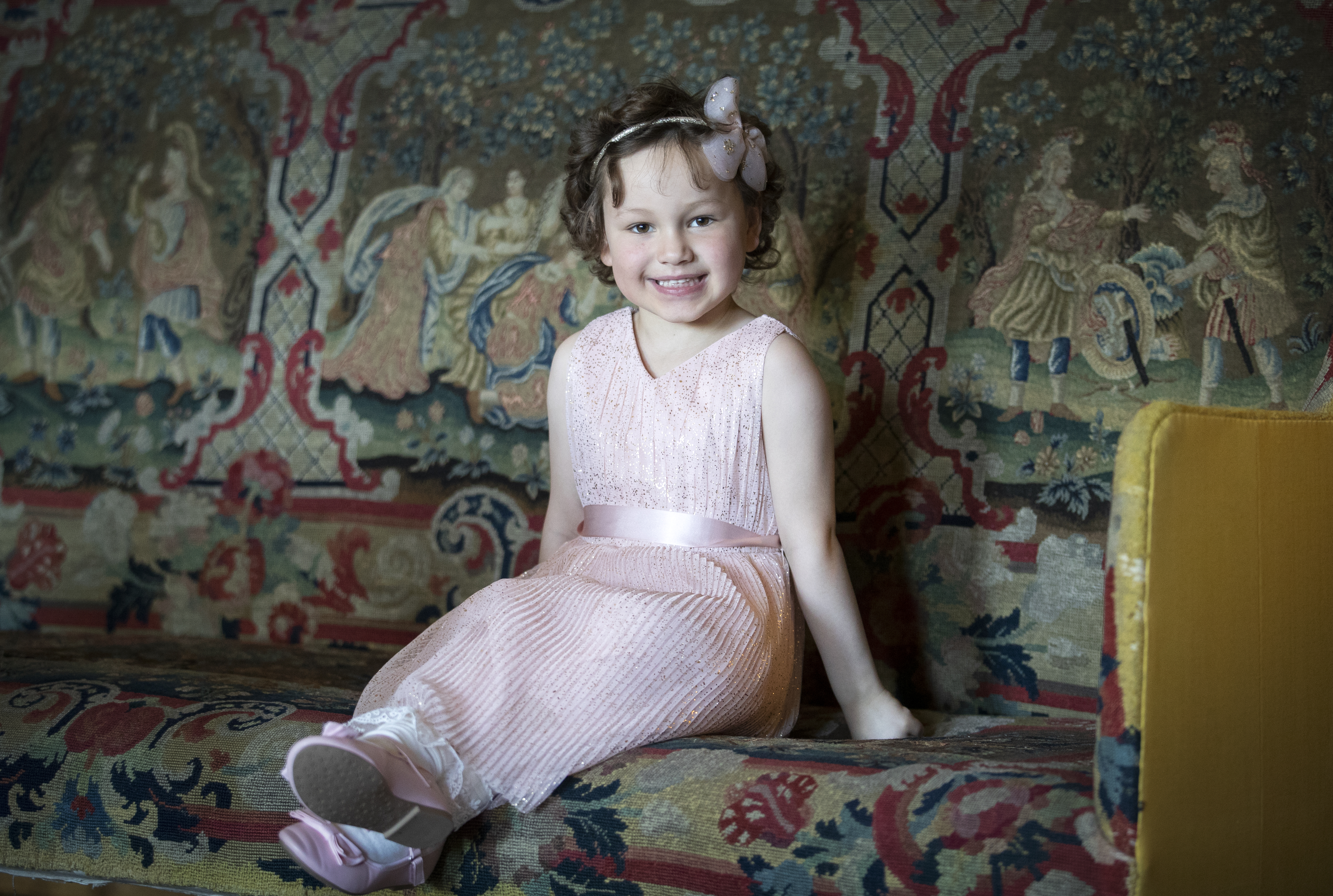 Mila Sneddon, aged five after meeting Catherine, Duchess of Cambridge at the Palace of Holyroodhouse on May 27, 2021, in Edinburgh, Scotland | Source: Getty Images