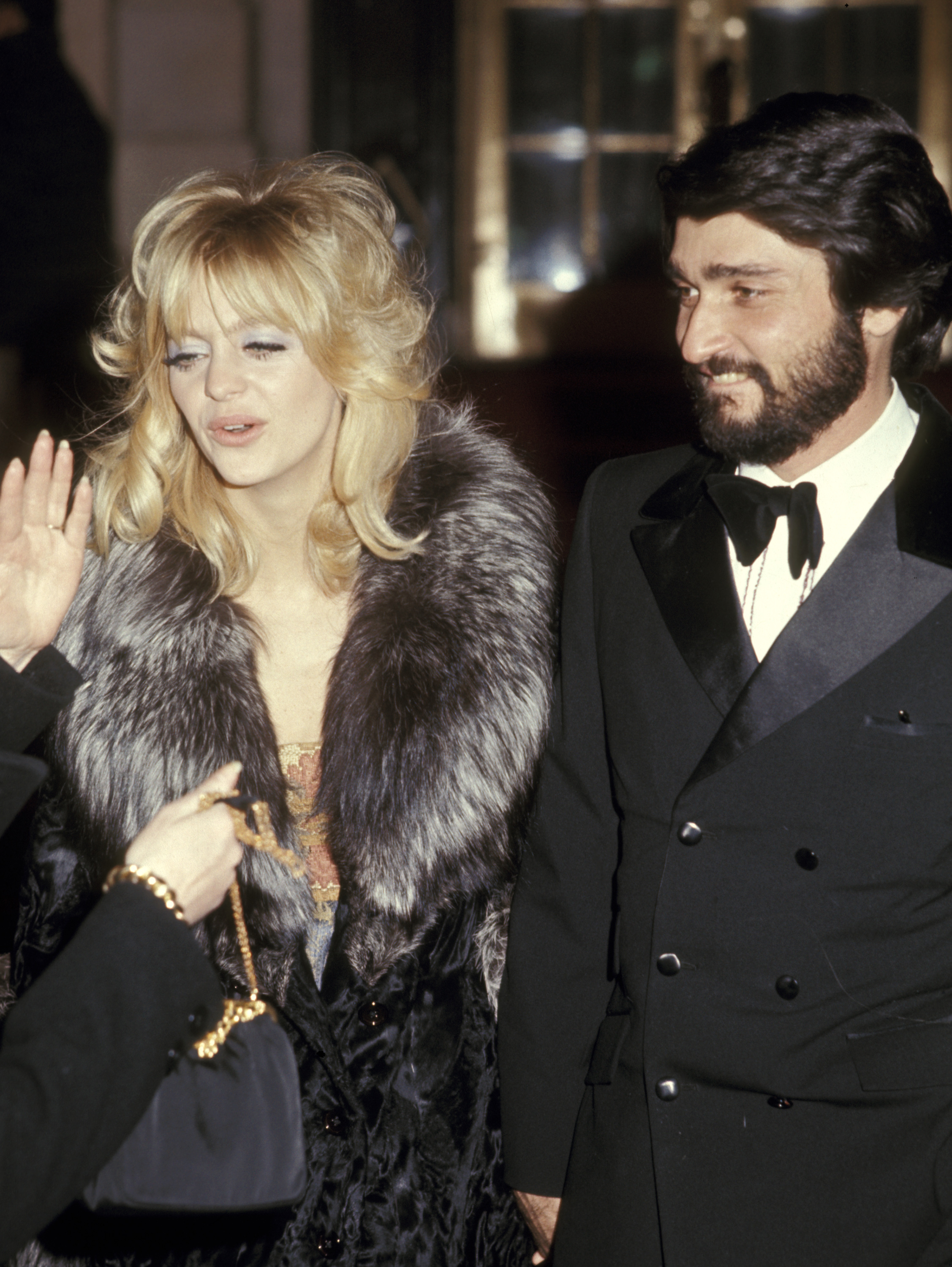 Goldie Hawn and Husband Gus Trikonis at the "There's a Girl in My Soup" New York premiere. | Source: Getty Images