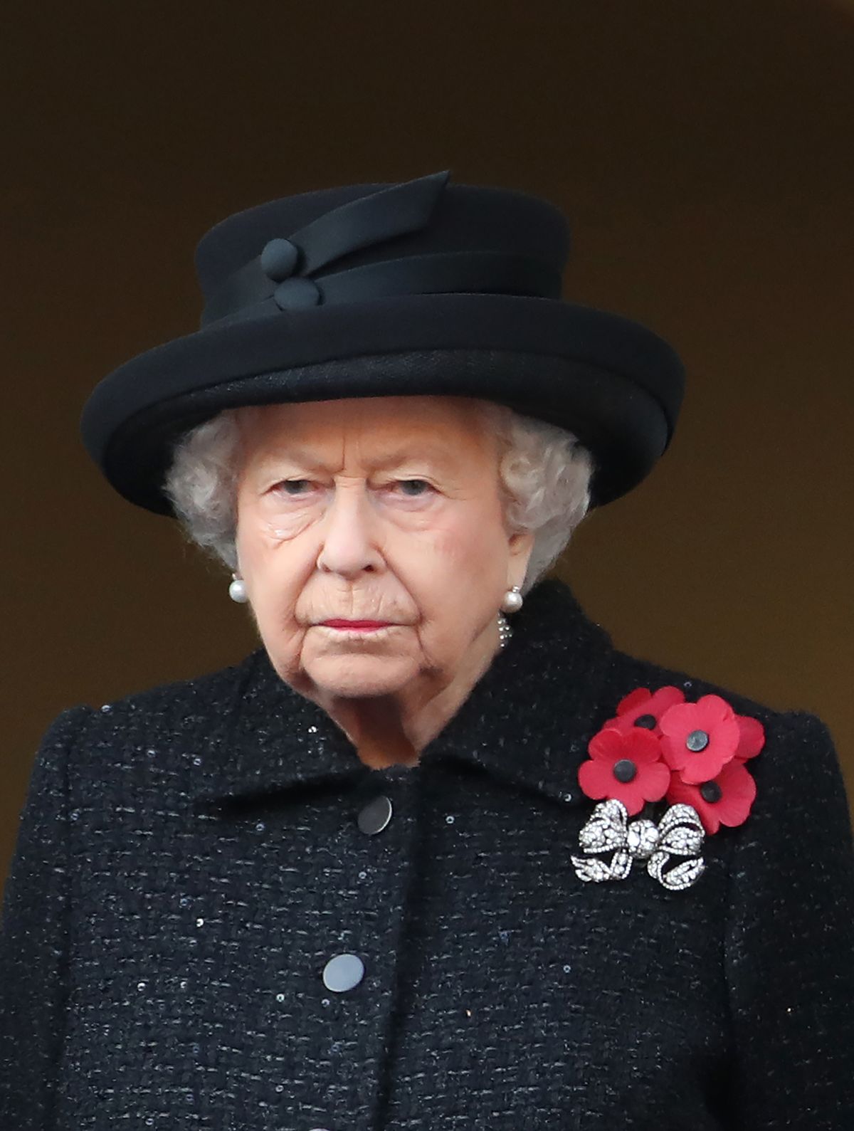 Queen Elizabeth II at  Remembrance Sunday memorial at The Cenotaph on November 10, 2019. | Getty Images