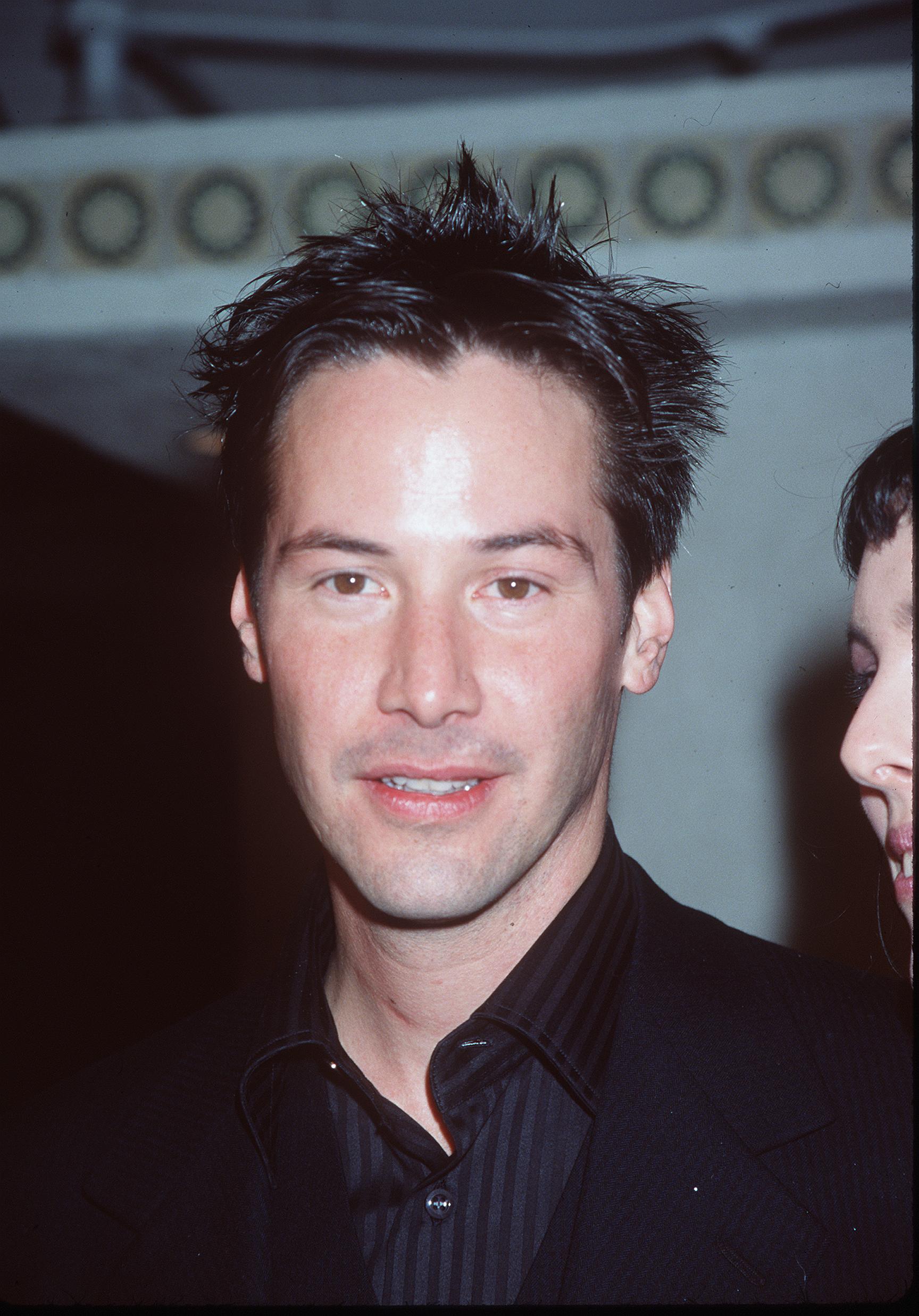 Keanu Reeves at the world premiere of "The Matrix" at the Mann's Village Theatre in 1999. | Source: Getty Images