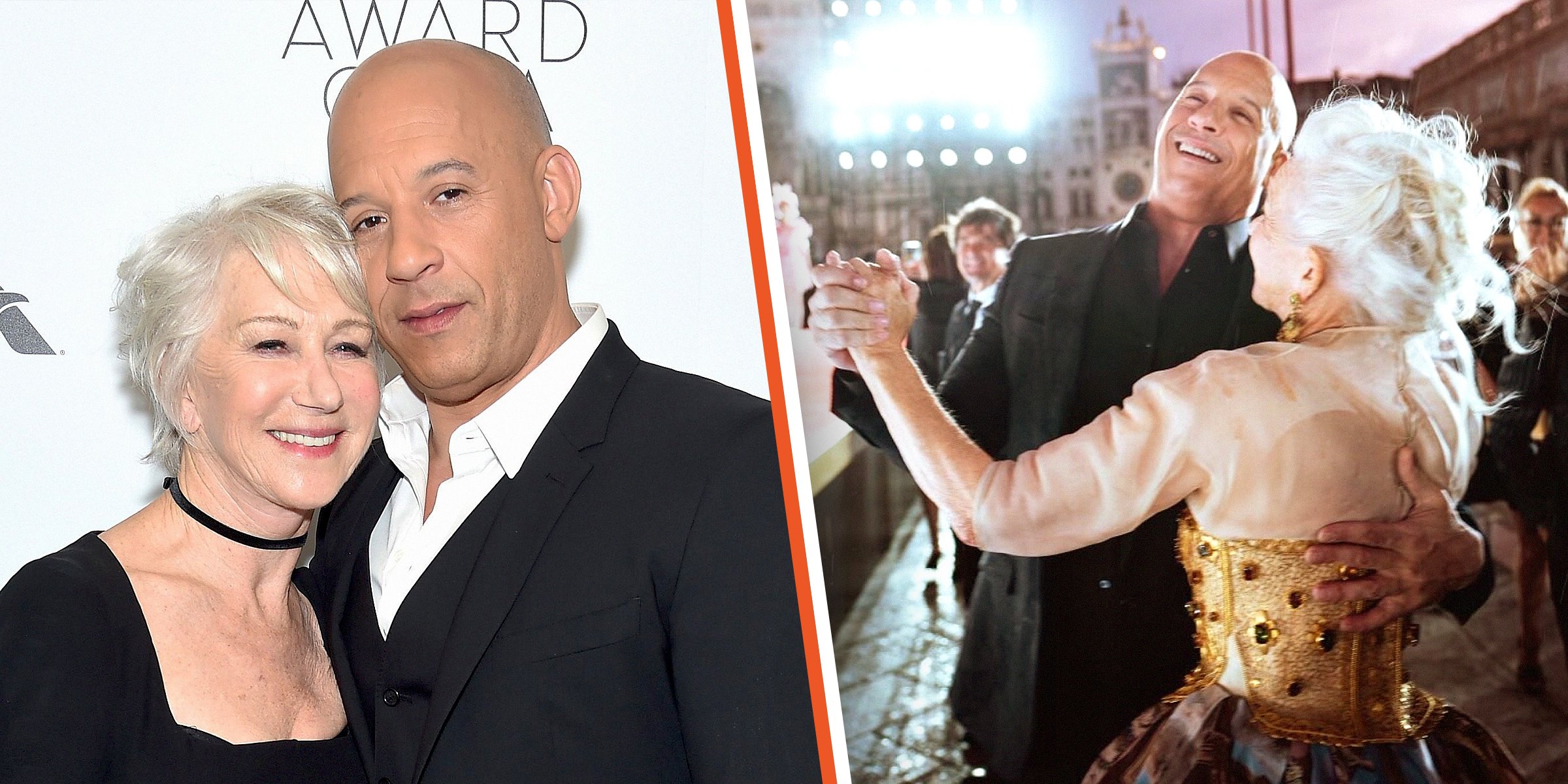 Helen Mirren and Vin Diesel | Source: Getty Images | Instagram/helenmirren