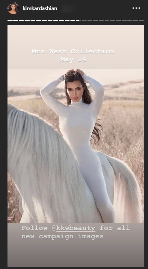 Kim Kardashian advertising the Mrs. West Collection | Photo: Instagram/Kim Kardashian