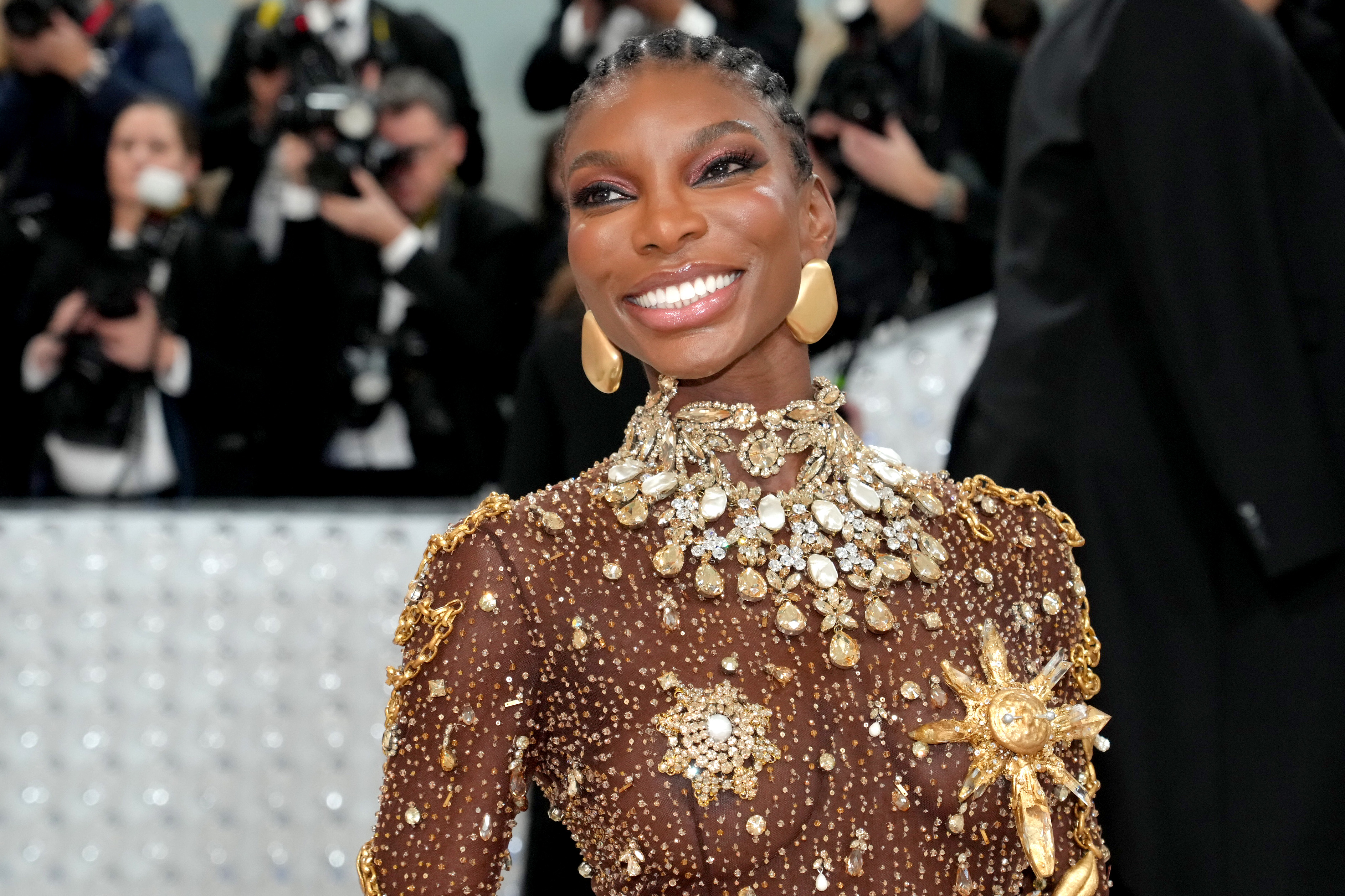 Michaela Coel attends the 2023 Met Gala Celebrating "Karl Lagerfeld: A Line Of Beauty" at the Metropolitan Museum of Art on May 1, 2023, in New York City. | Source: Getty Images