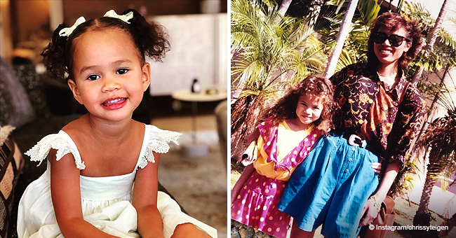 Chrissy Teigen Looks like Daughter Luna in Throwback Photo of the Model and Her Mom