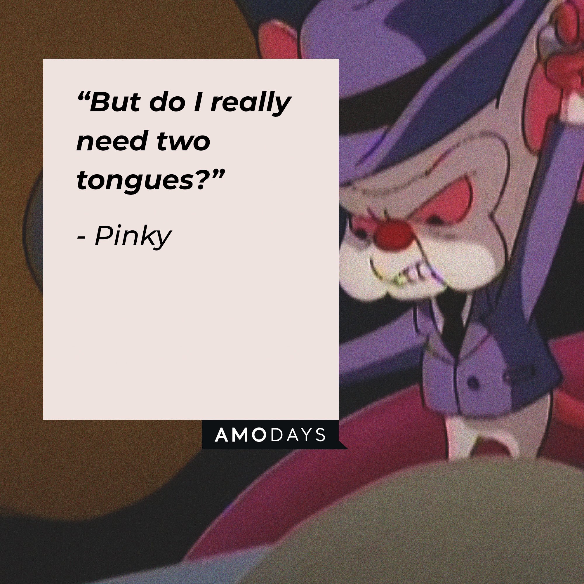 Pinky's quote: “But do I really need two tongues?” | Image: AmoDays