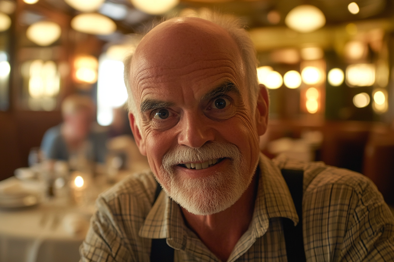 An older man in a restaurant | Source: Midjourney