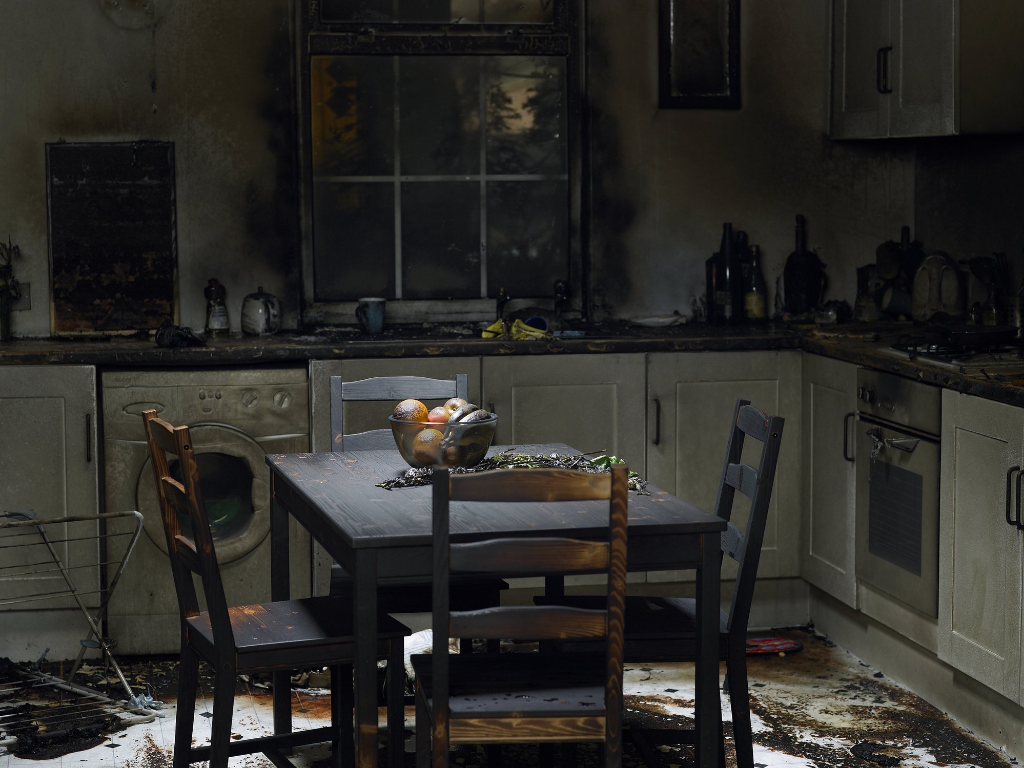 Eine zerstörte Küche I Quelle: Getty Images