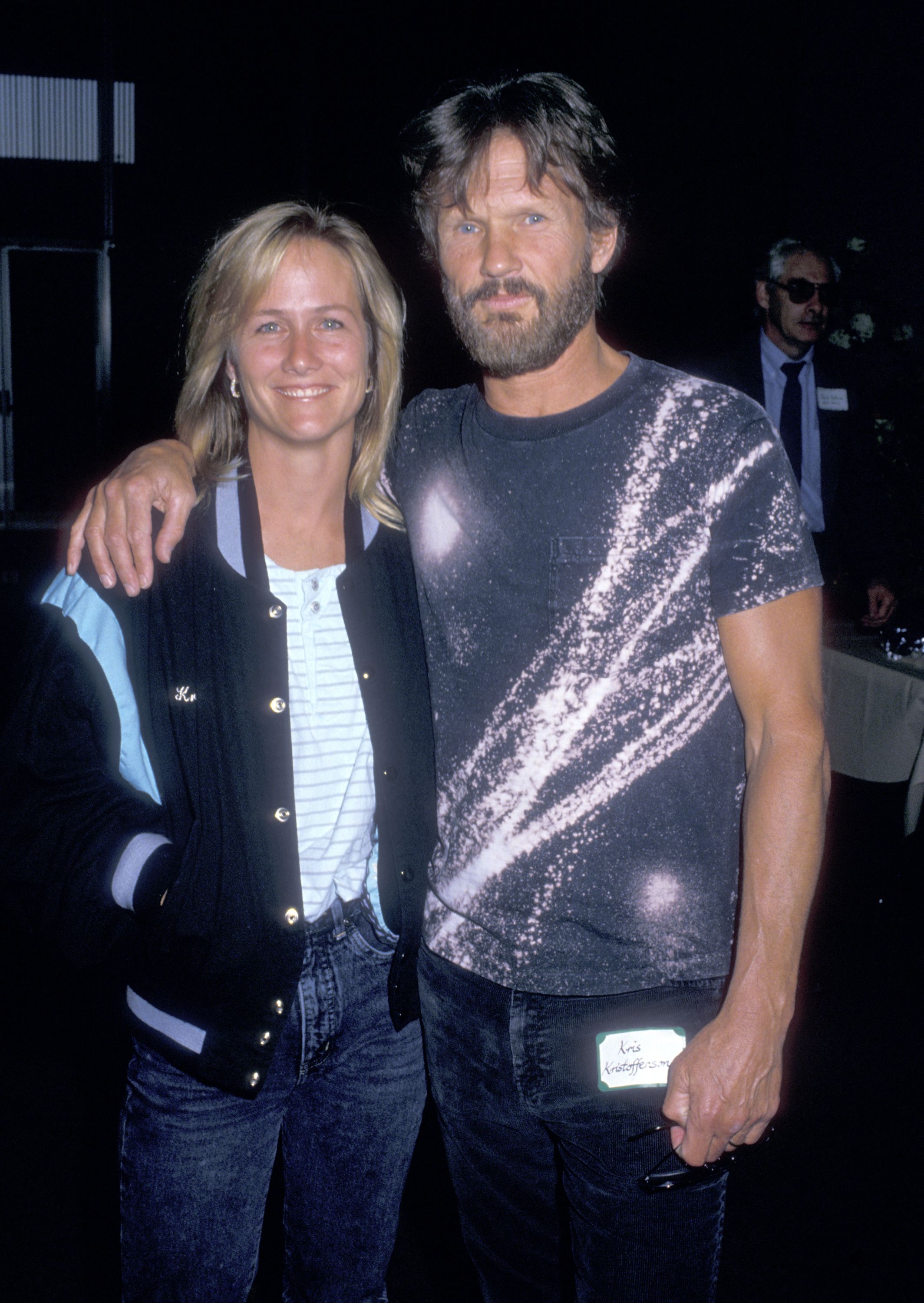 Kris Kristofferson and Lisa Meyers during the "Coverup: Behind the Iran Contra Affair" West Hollywood Premiere on June 24, 1988 at DGA Theatre in West Hollywood, California. | Source: Getty Images