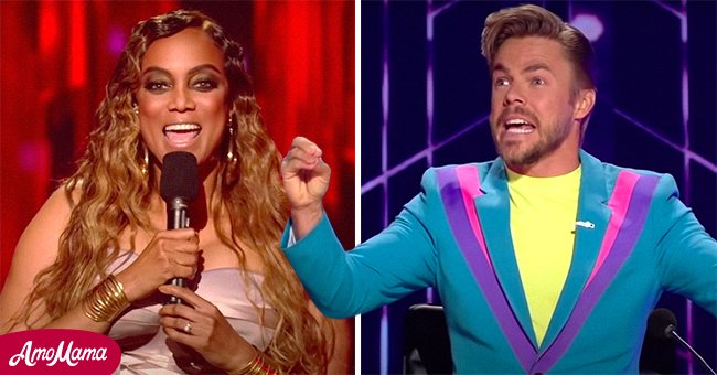 A picture of Tyra Banks and Derek Hough on "Dancing with The Stars" | Photo: Youtube.com/Entertainment Tonight  youtube.com/ABC 7 Chicago
