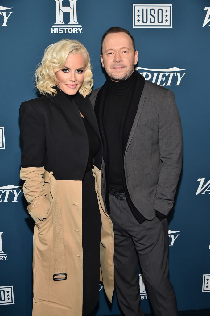 Jenny McCarthy and Donnie Wahlberg arrive on the red carpet at Variety's 3rd Annual Salute To Service on November 06, 2019, New York City | Source: Theo Wargo/Getty Images
