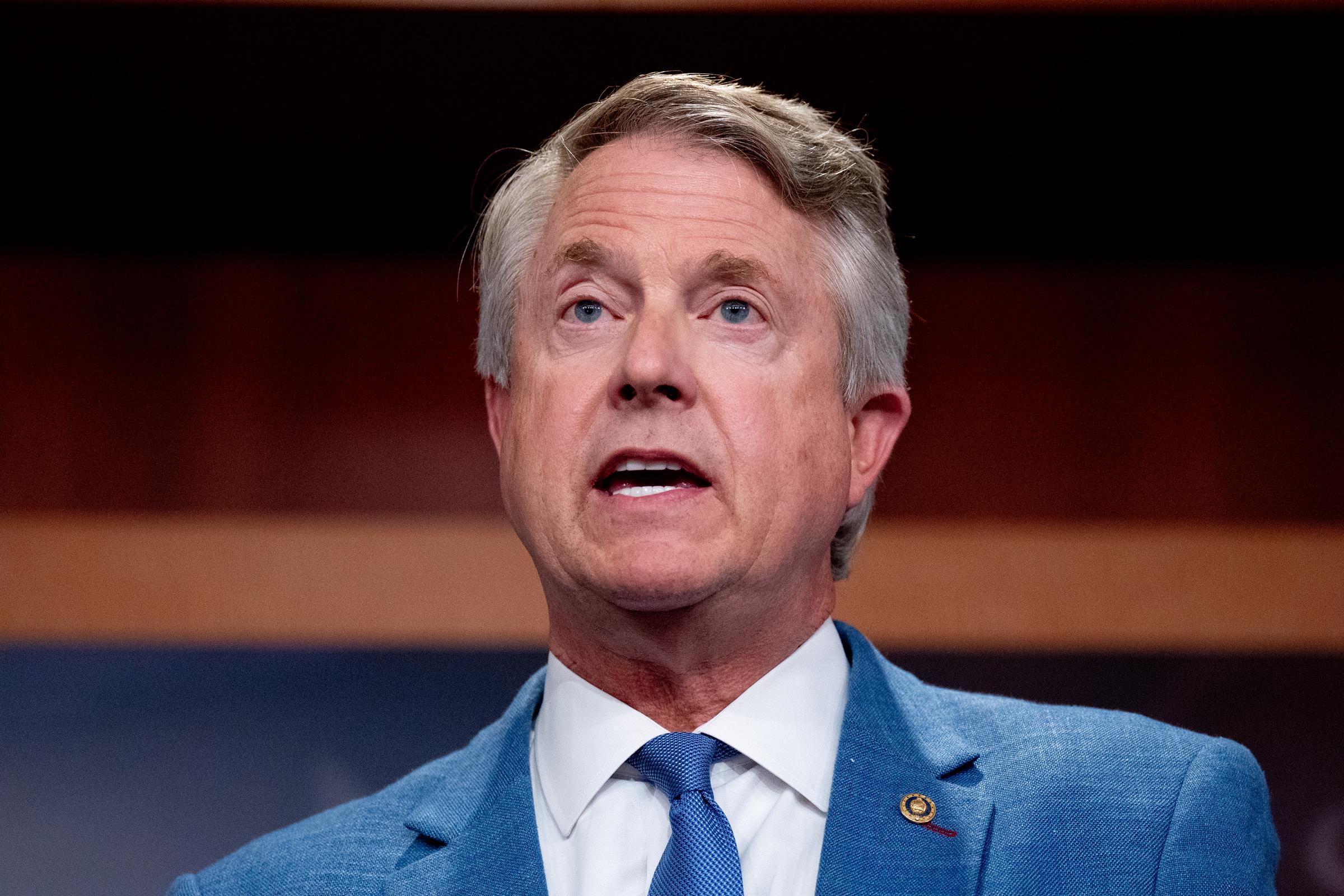 Senator Roger Marshall speaking during a news conference in Washington, D.C., on September 17, 2024. | Source: Getty Images