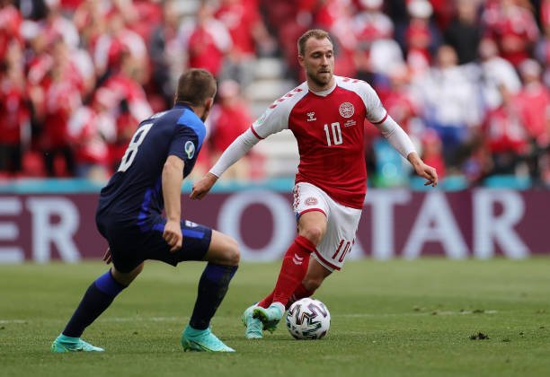 Christian Eriksen lors du Match Danemark-Finlande | Photo : Getty Images