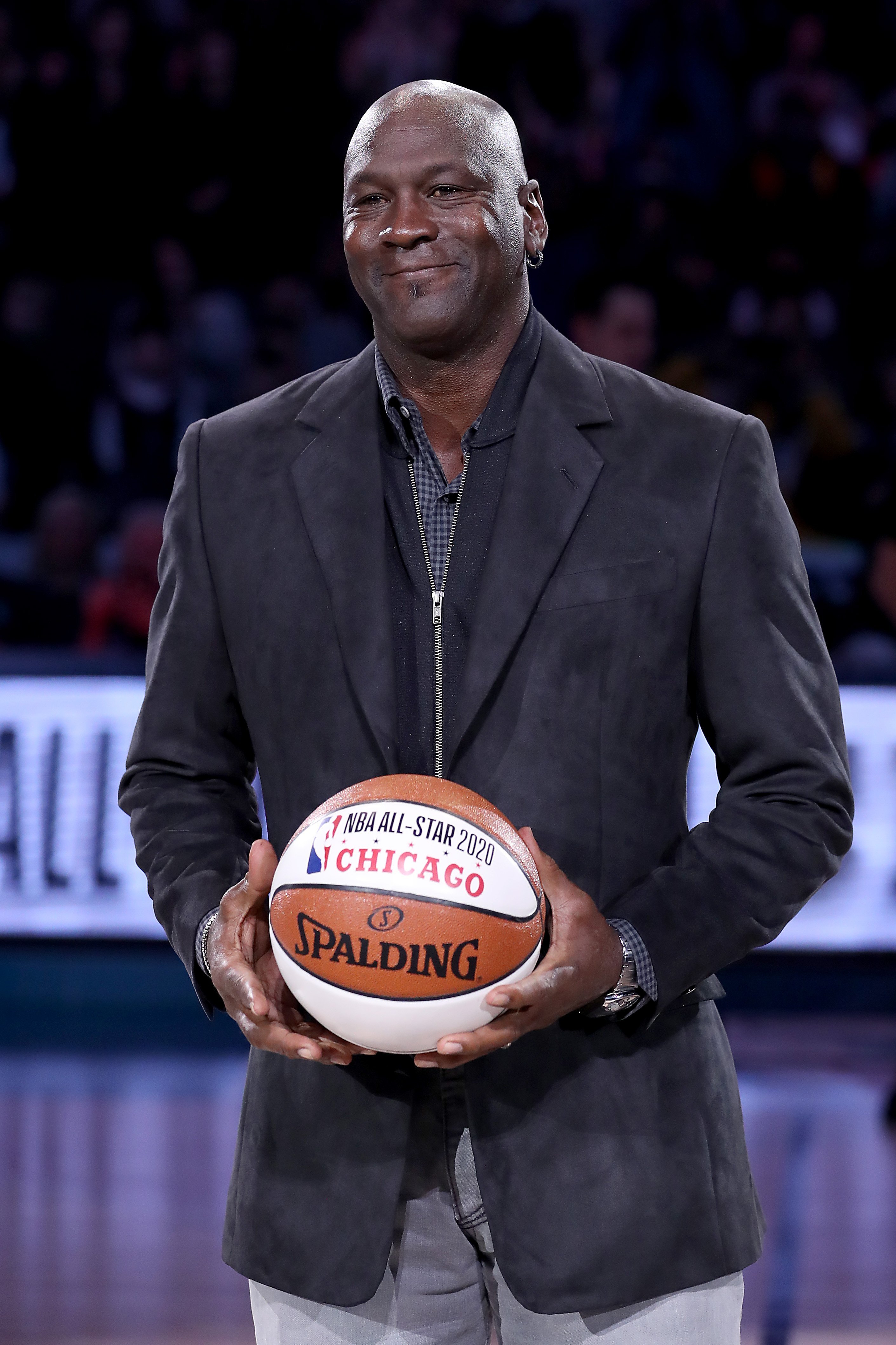Michael Jordan takes part in a ceremony honoring the 2020 NBA All-Star game in North Carolina on Feb. 17, 2019. | Photo: Getty Images